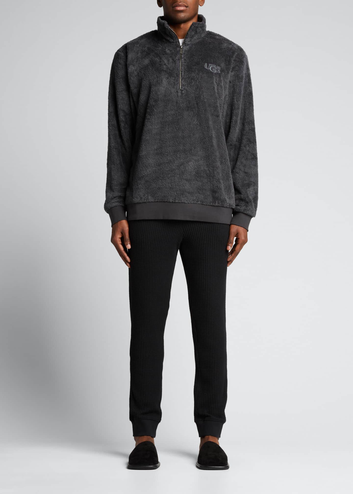 UGG Men's Zeke Sherpa Fleece QuarterZip Pullover Sweatshirt Bergdorf