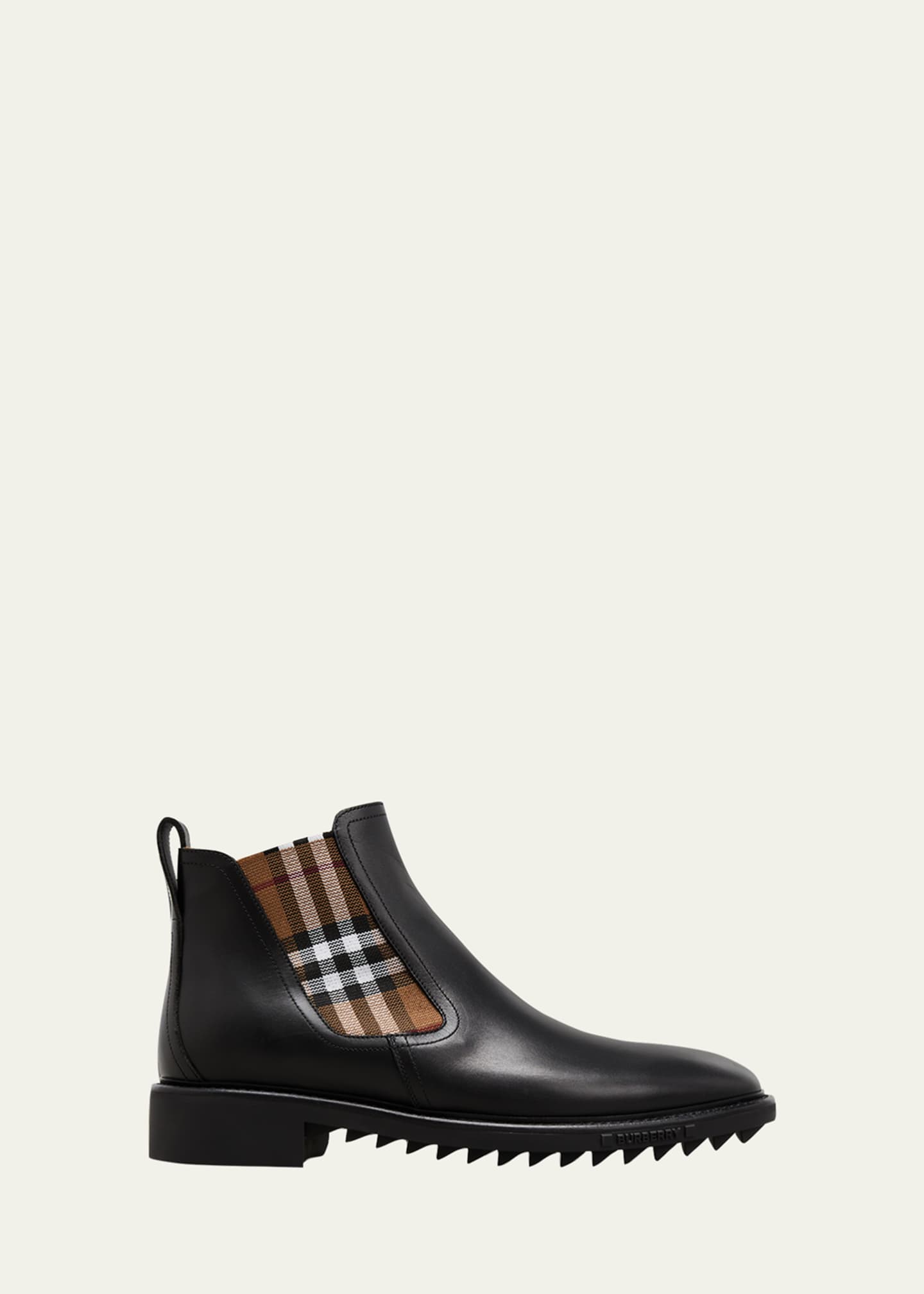 Bunke af Vågn op systematisk Burberry Men's Check-Print Leather Chelsea Boots - Bergdorf Goodman