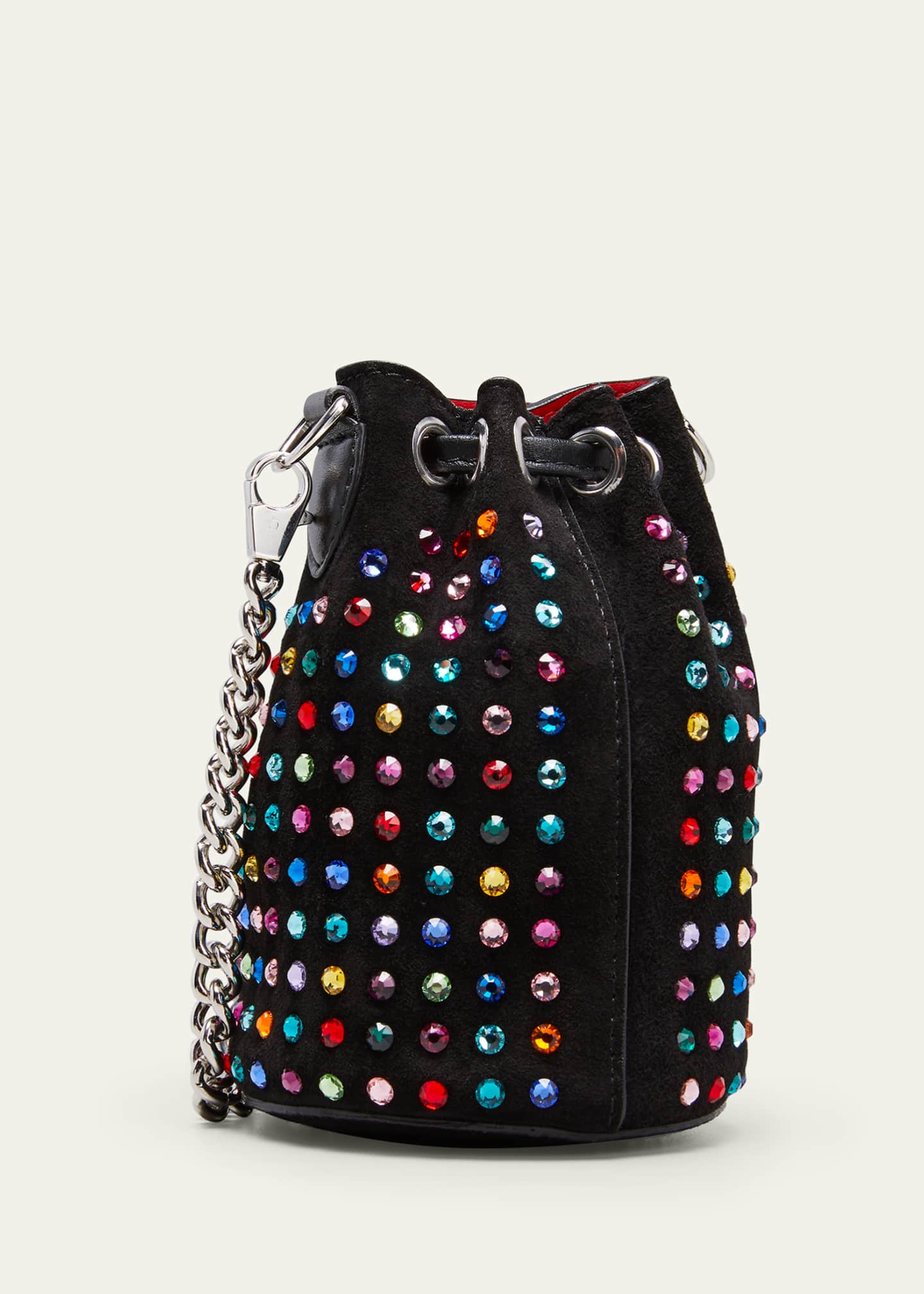 Christian Louboutin Marie Jane Crystal-Beaded Mini Bucket Bag ...