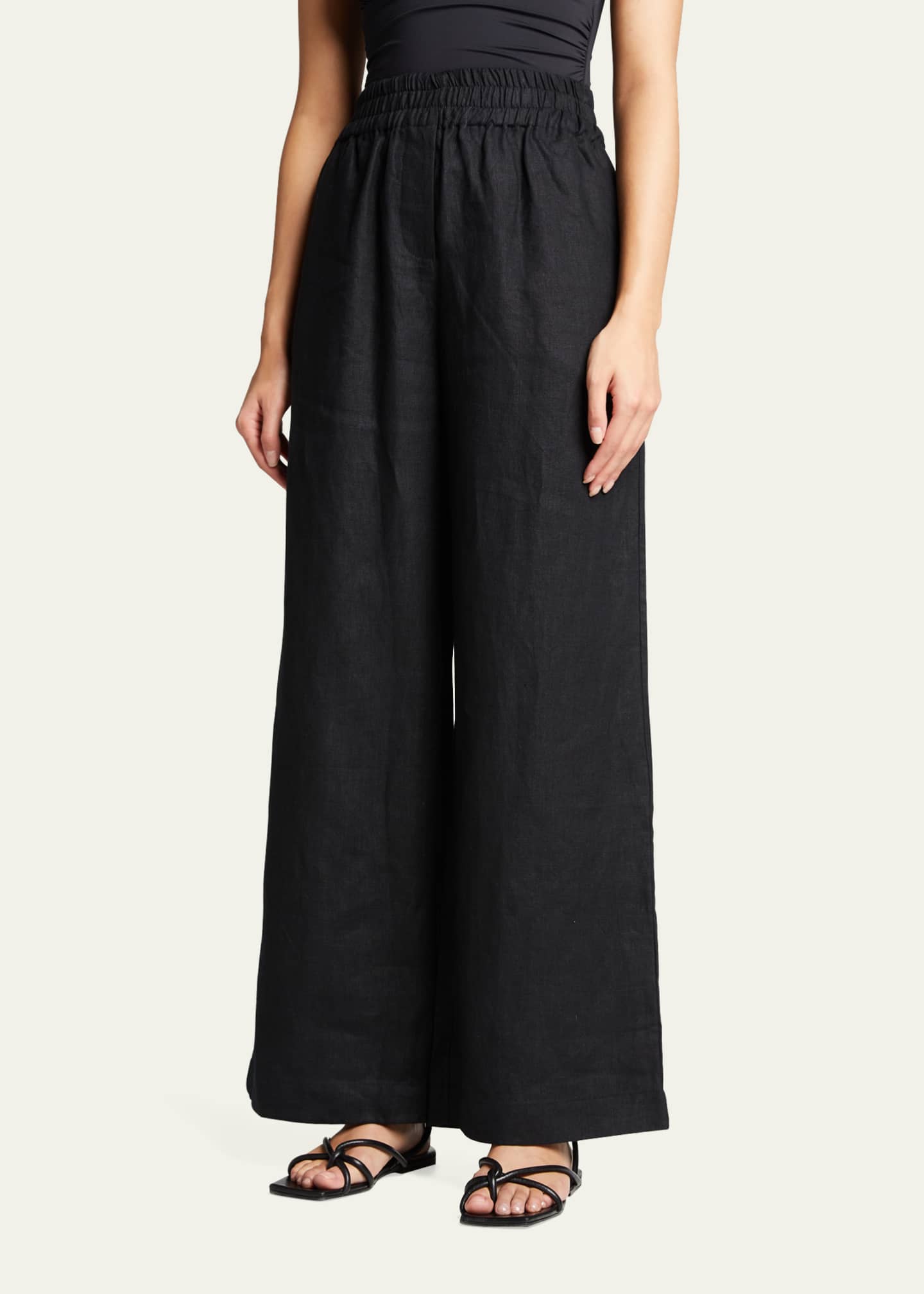 JETS Australia Jetset WideLeg Linen Coverup Pants Bergdorf Goodman