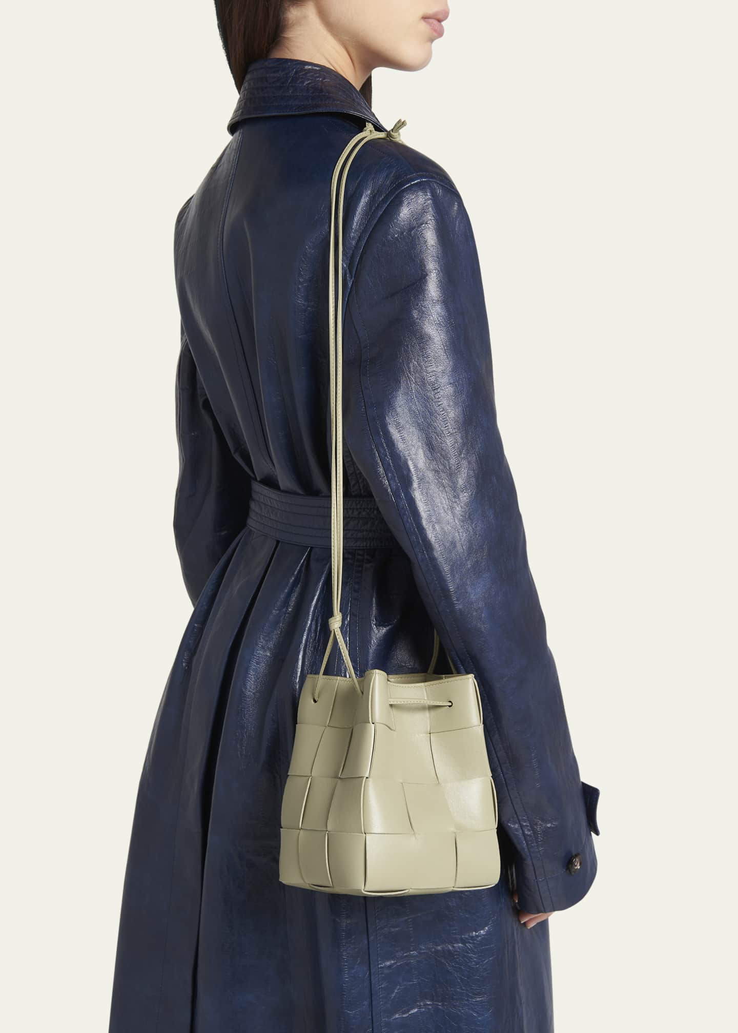 Bottega Veneta® Women's Mini Cassette Bucket in Black. Shop
