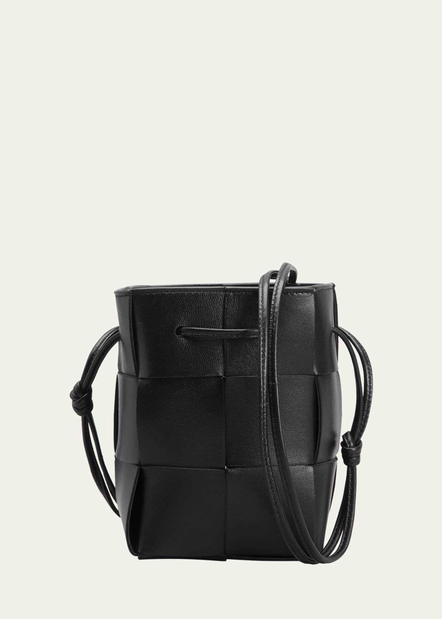 Bottega Veneta Small Intrecciato Knot Leather Bucket Bag