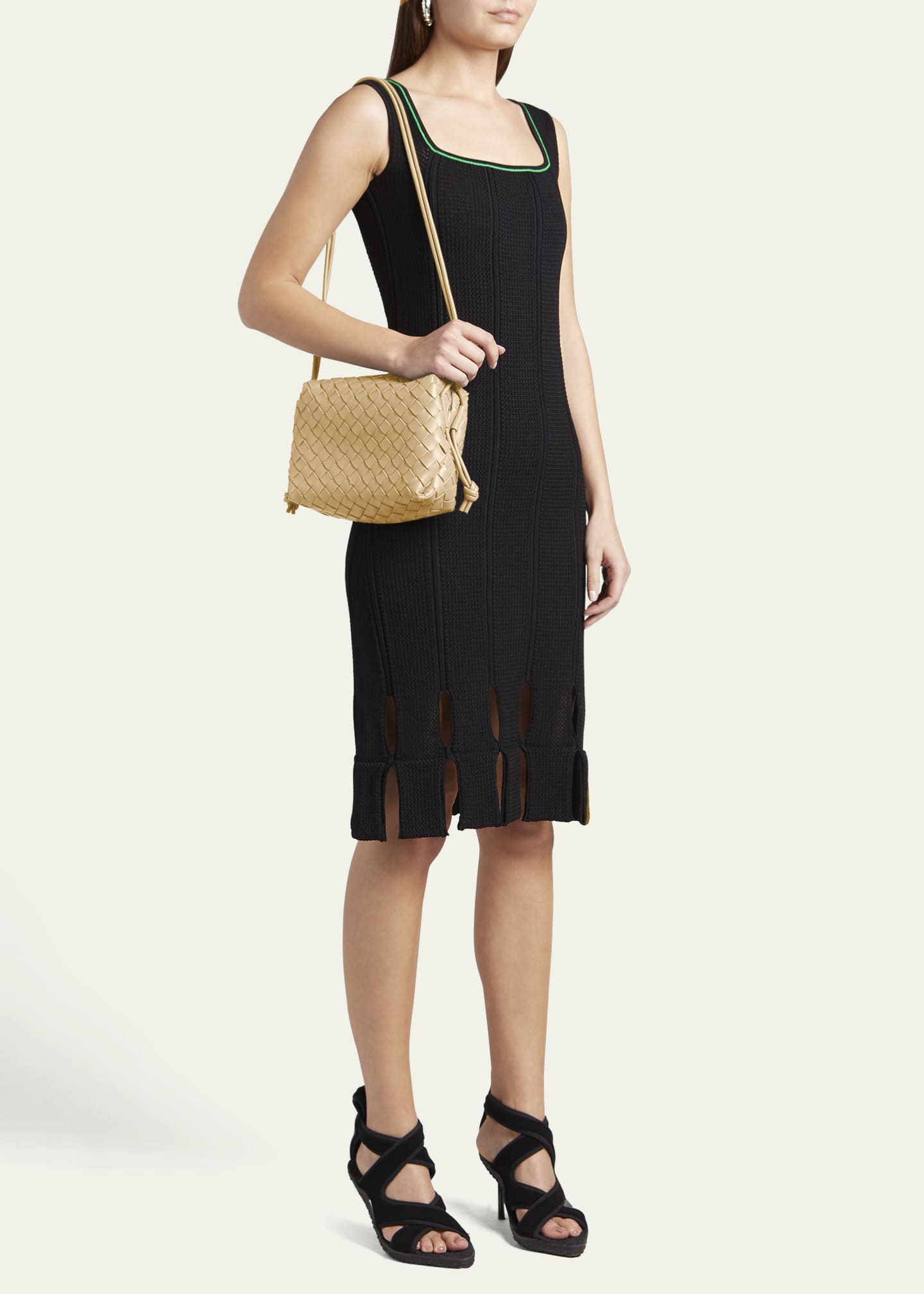 loop intrecciato leather crossbody