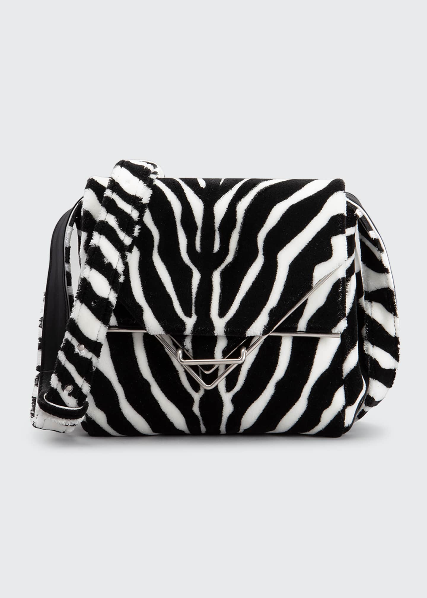 Bottega Clip ZebraPrint Tufted Shoulder Bag Bergdorf Goodman