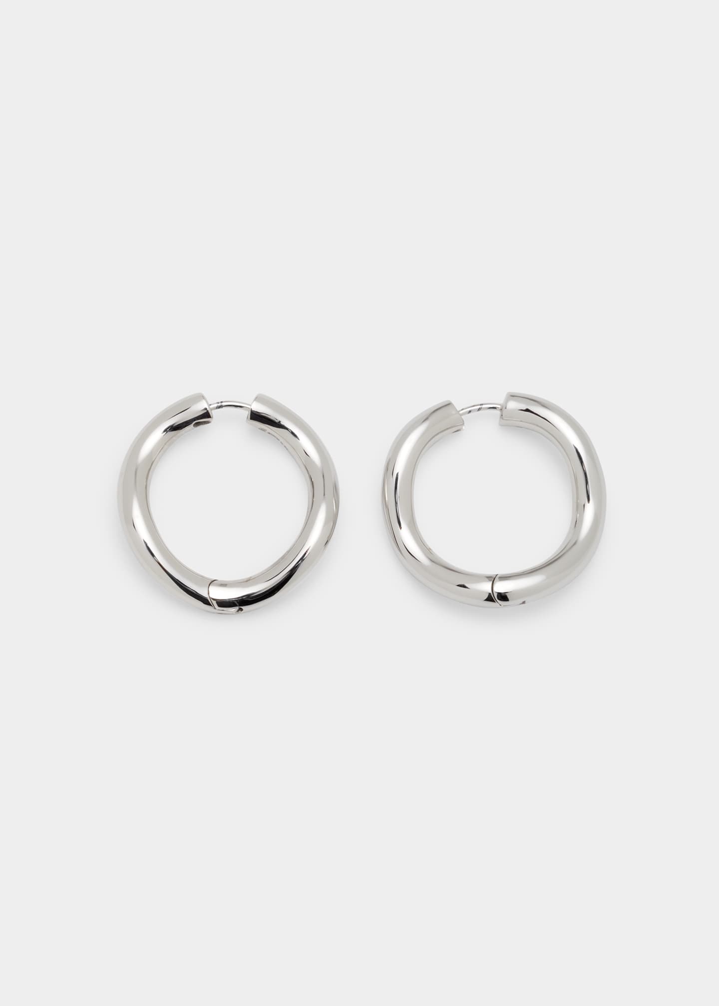 Charlotte Chesnais Maxi Wave Hoop Earrings in Silver - Bergdorf Goodman