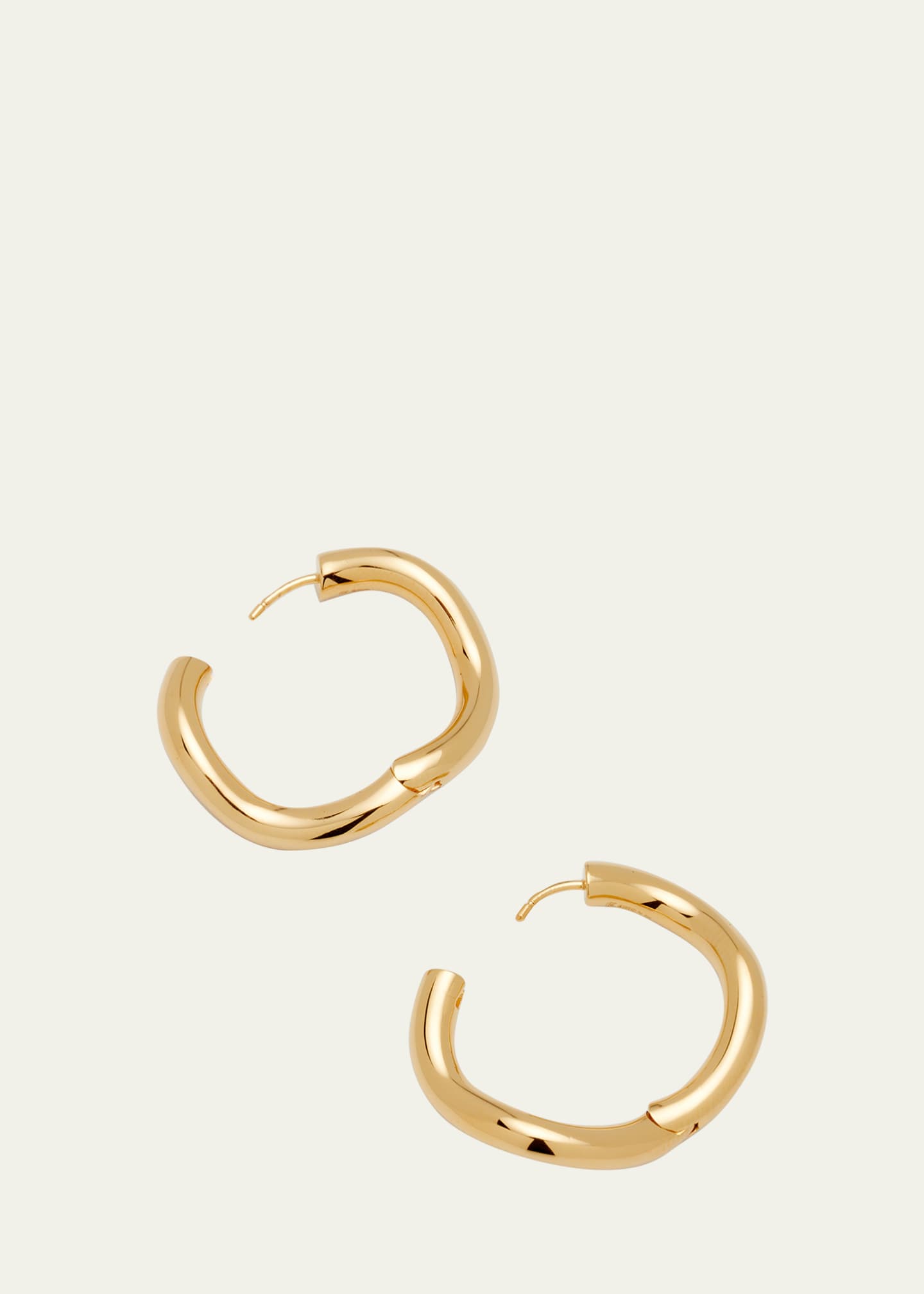 Charlotte Chesnais Maxi Wave Hoop Earrings in Gold Vermeil