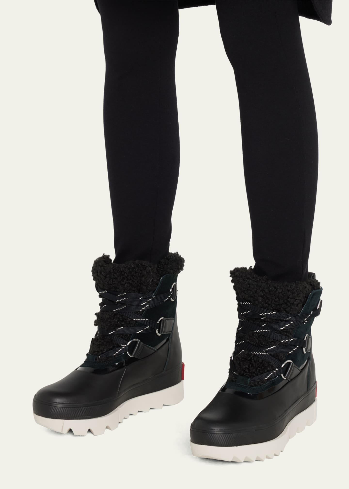Sorel black fur boots discount