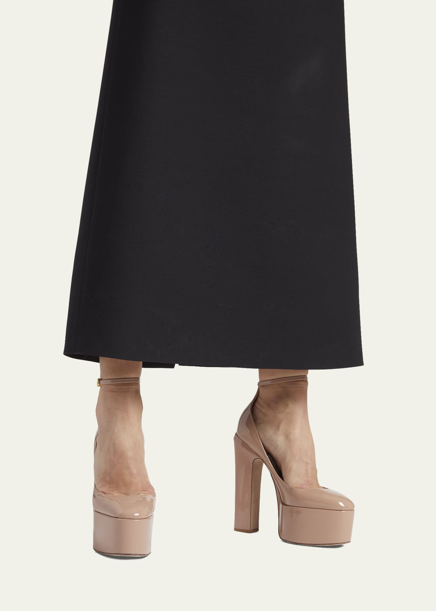 Valentino Garavani Patent Leather AnkleStrap Platform Pumps Bergdorf Goodman