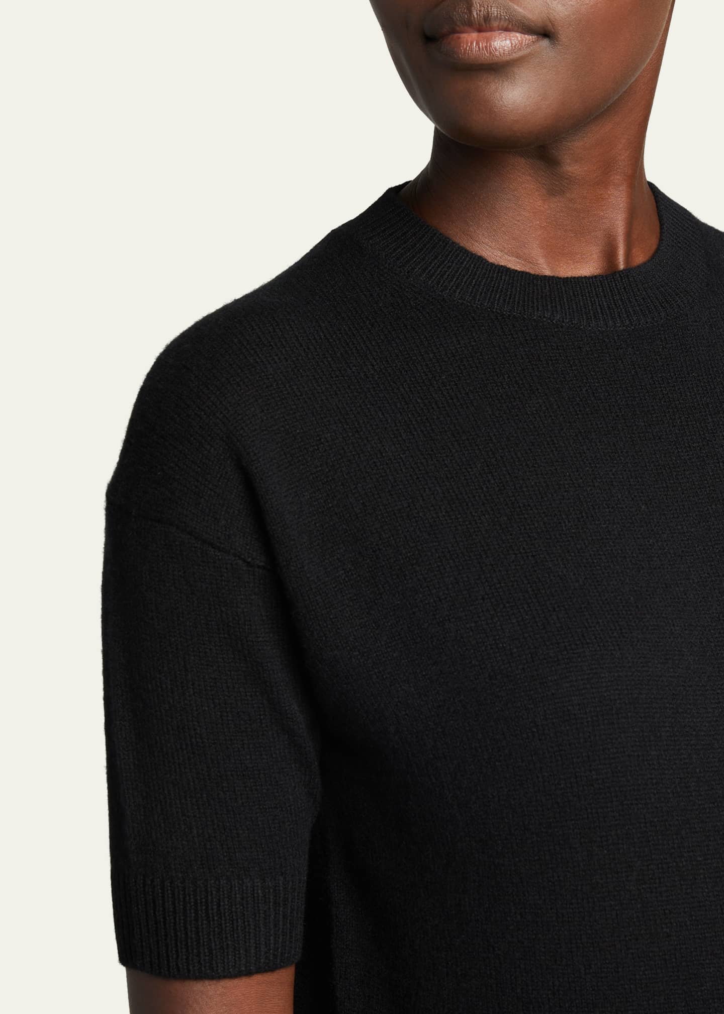 Theory Short-Sleeve Easy Cashmere Pullover - Bergdorf Goodman
