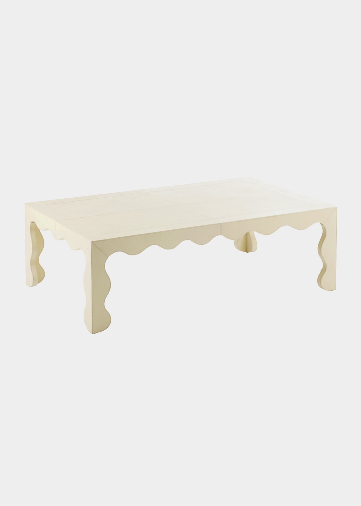 Jonathan Adler Flow Leather Clad Cocktail Table Image 2 of 3