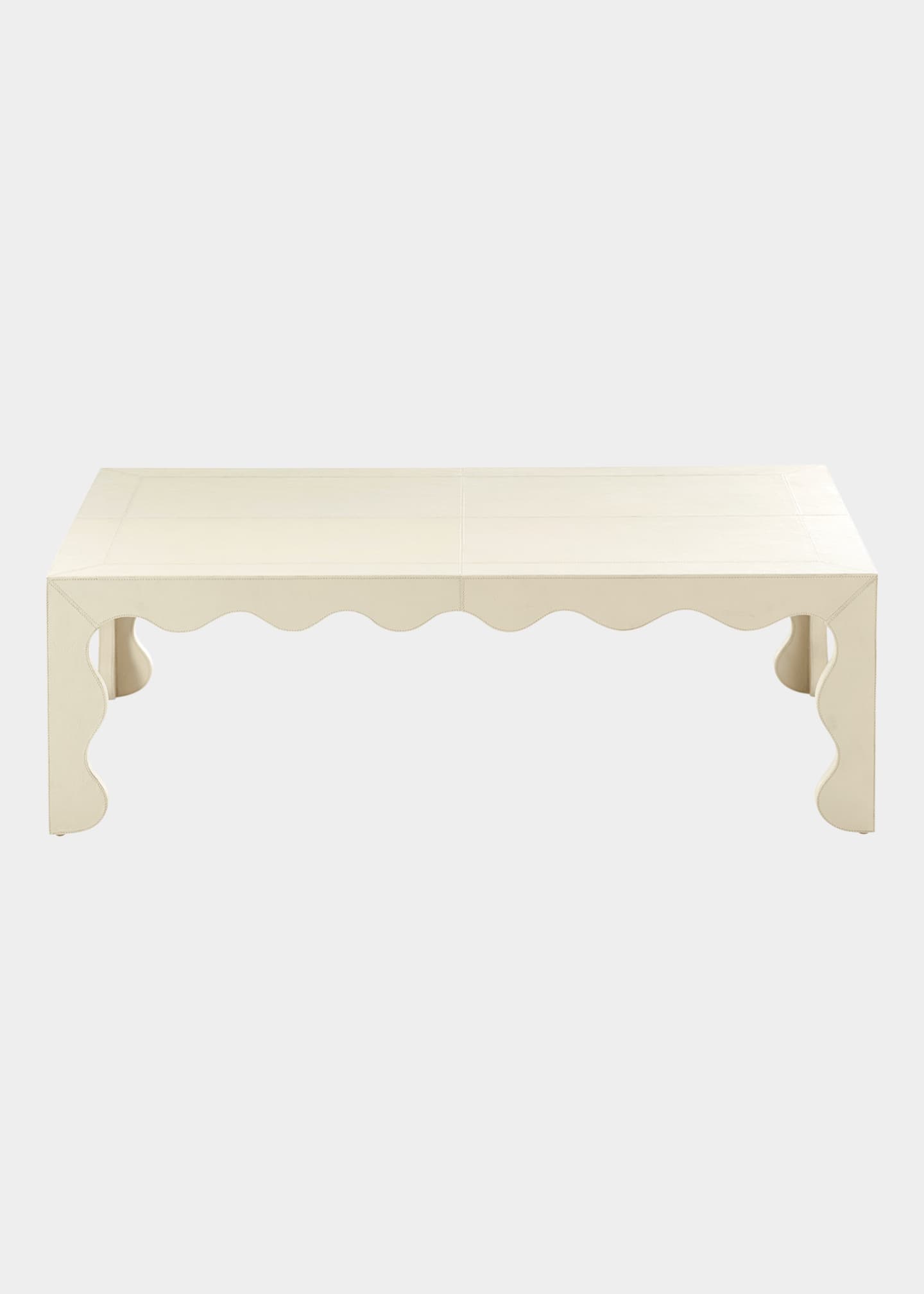 Jonathan Adler Flow Leather Clad Cocktail Table Image 1 of 3