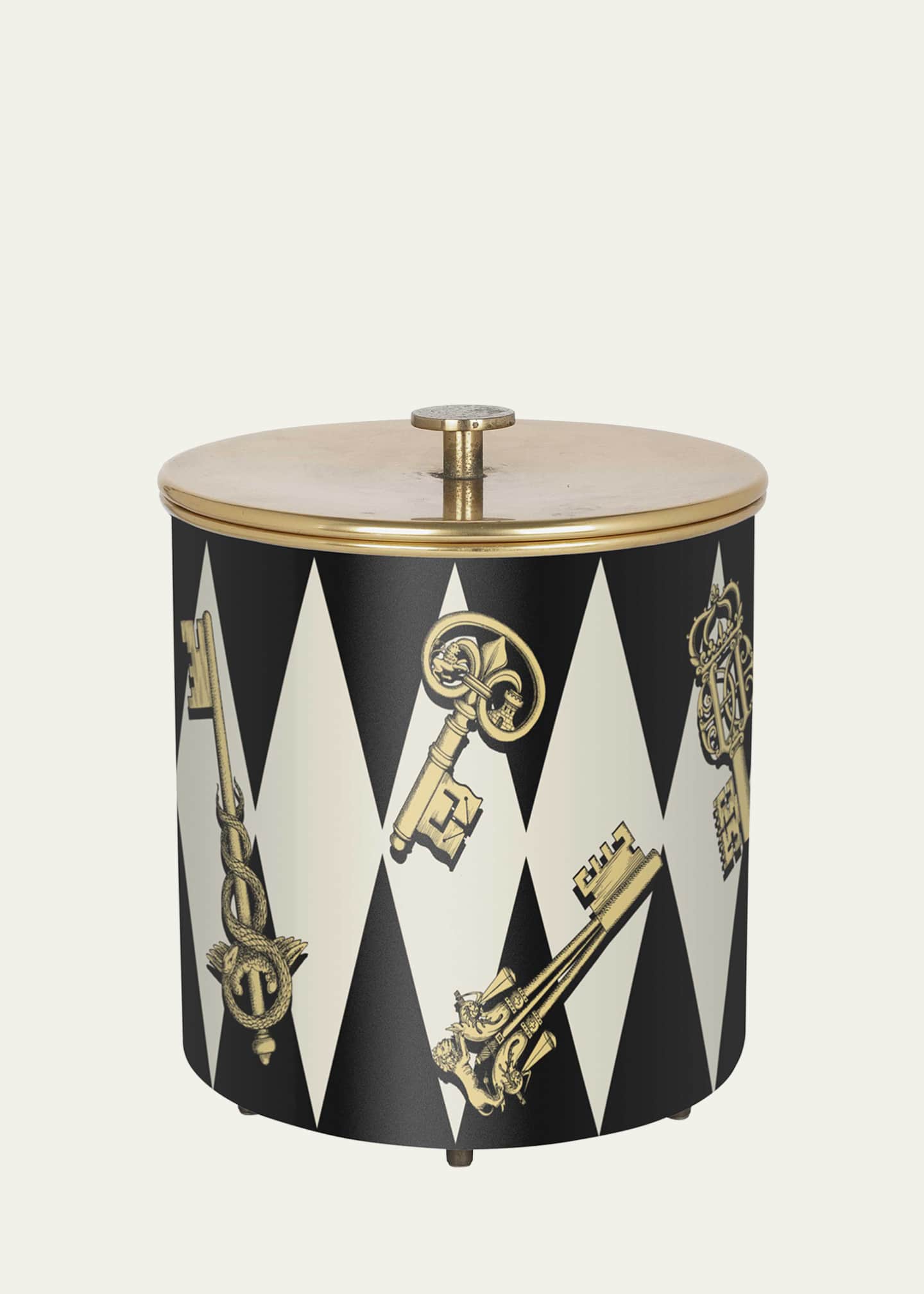Fornasetti Ice Bucket Chiavi Gold & Rombi