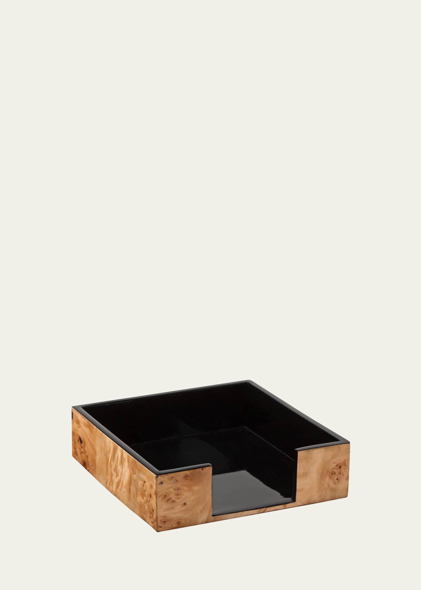 LADORADA Burl Veneer Dinner Napkin Holder Image 2 of 2