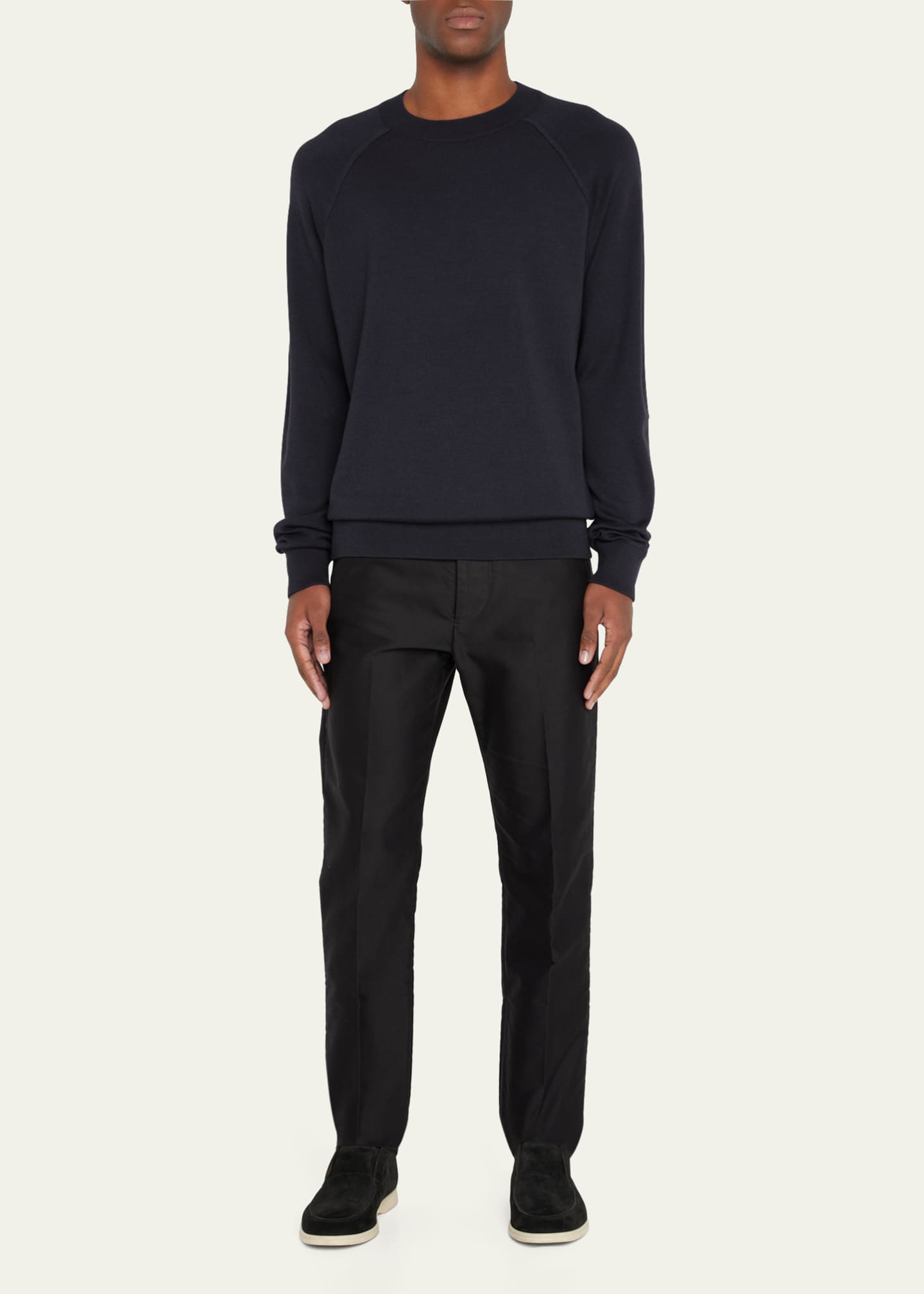 Loro Piana Men's Girocollo Balfour Crewneck Sweater Image 2 of 5