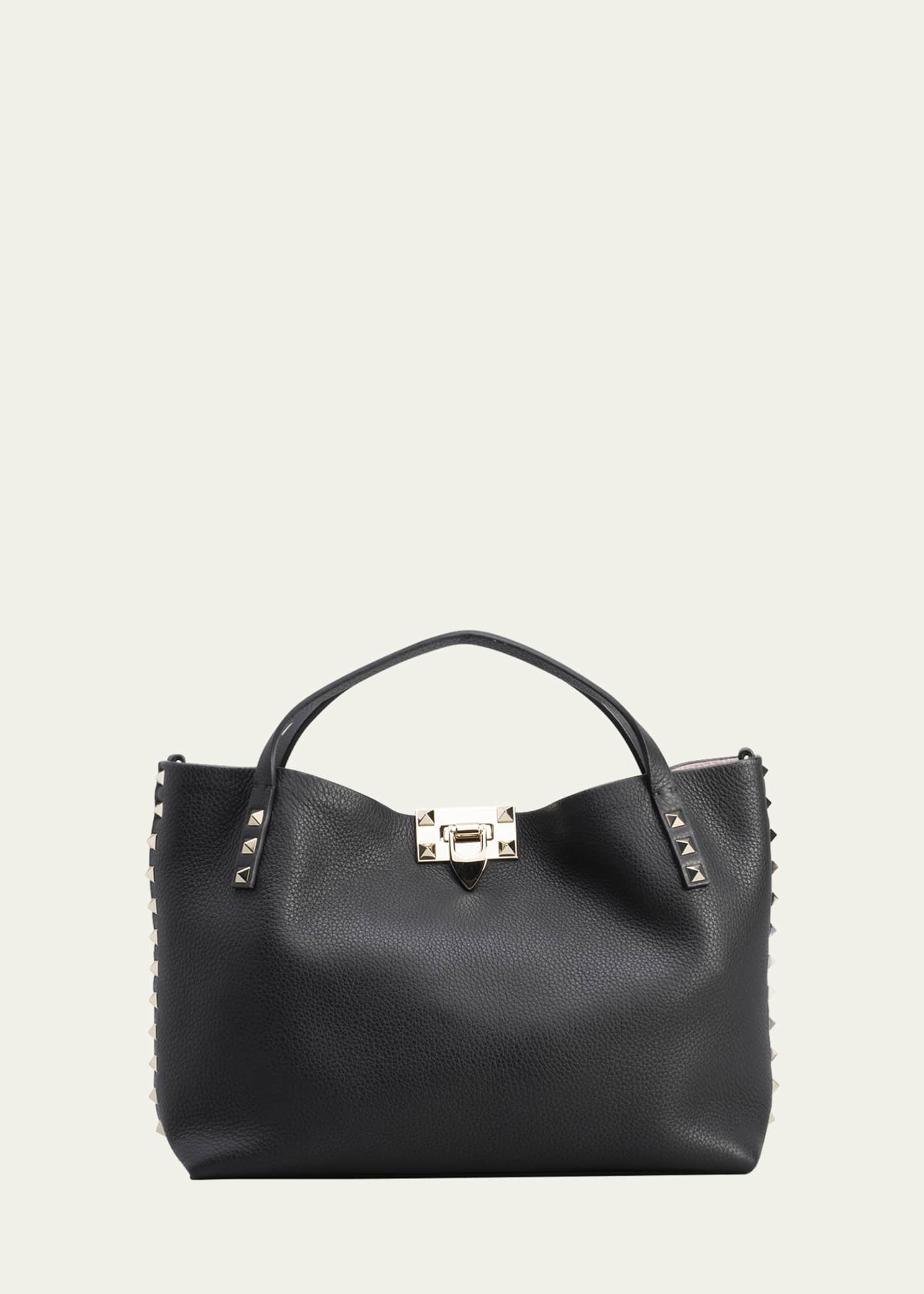 valentino medium garavani tote bag black