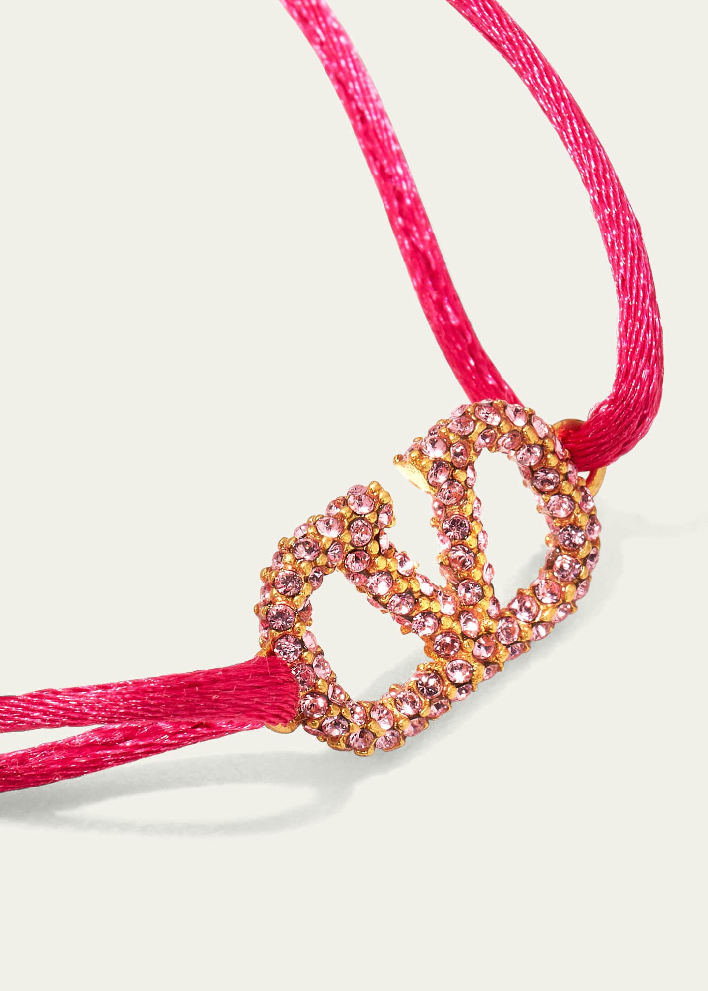 Valentino Garavani VLOGO Crystal Cord Bracelet Bergdorf Goodman