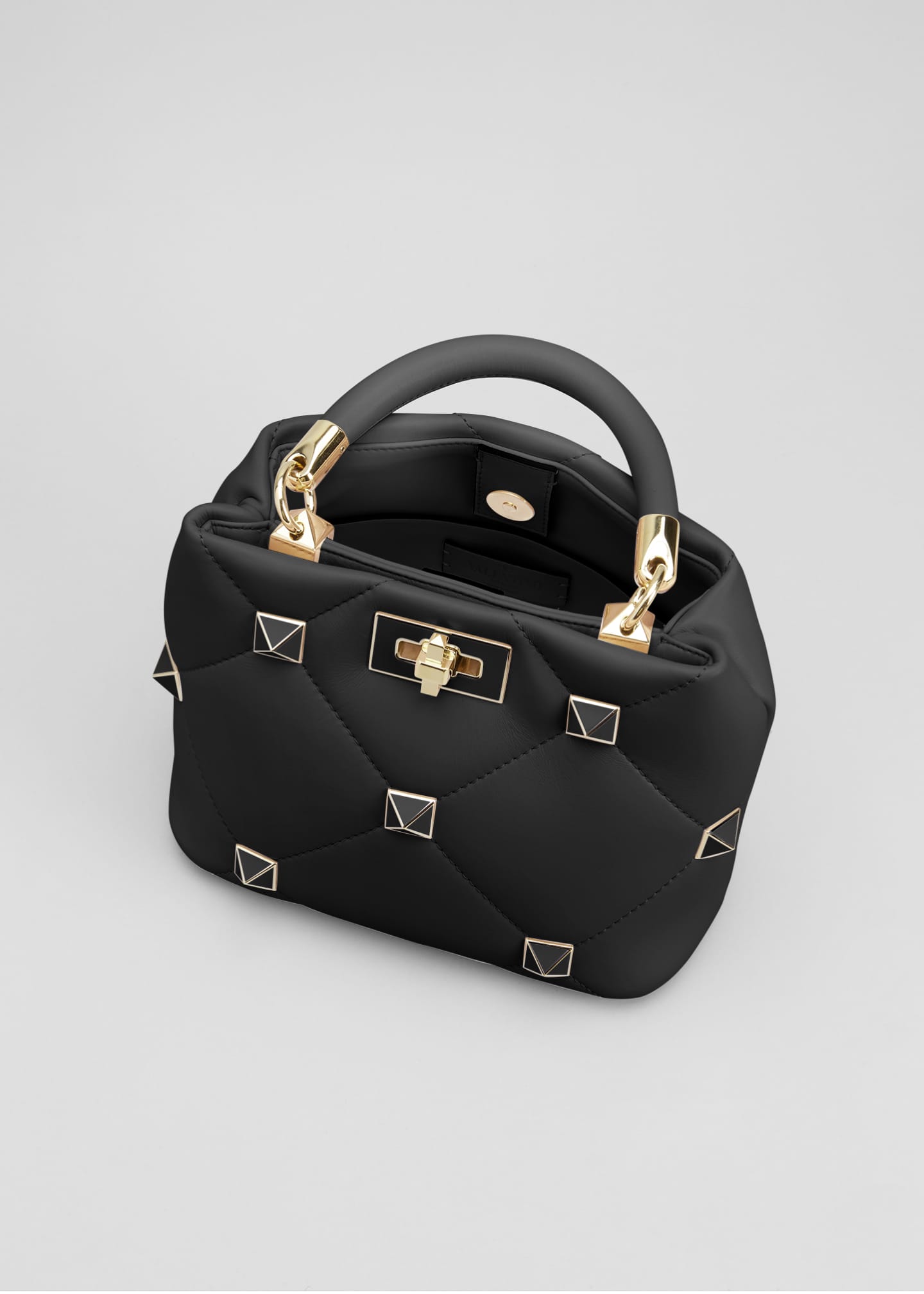 Valentino Garavani Roman Stud Small Quilted TopHandle Bag Bergdorf