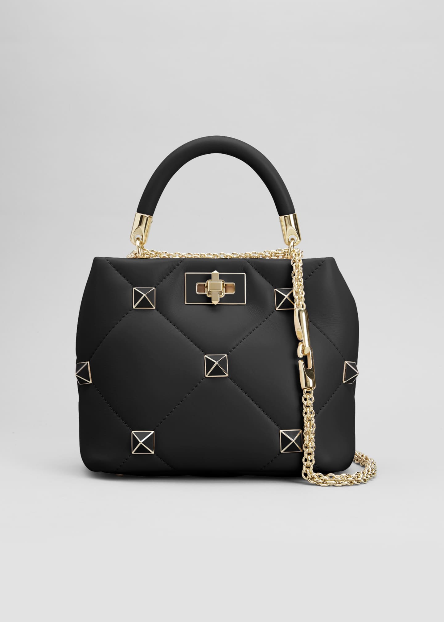 Valentino Garavani Roman Stud Small Quilted TopHandle Bag Bergdorf