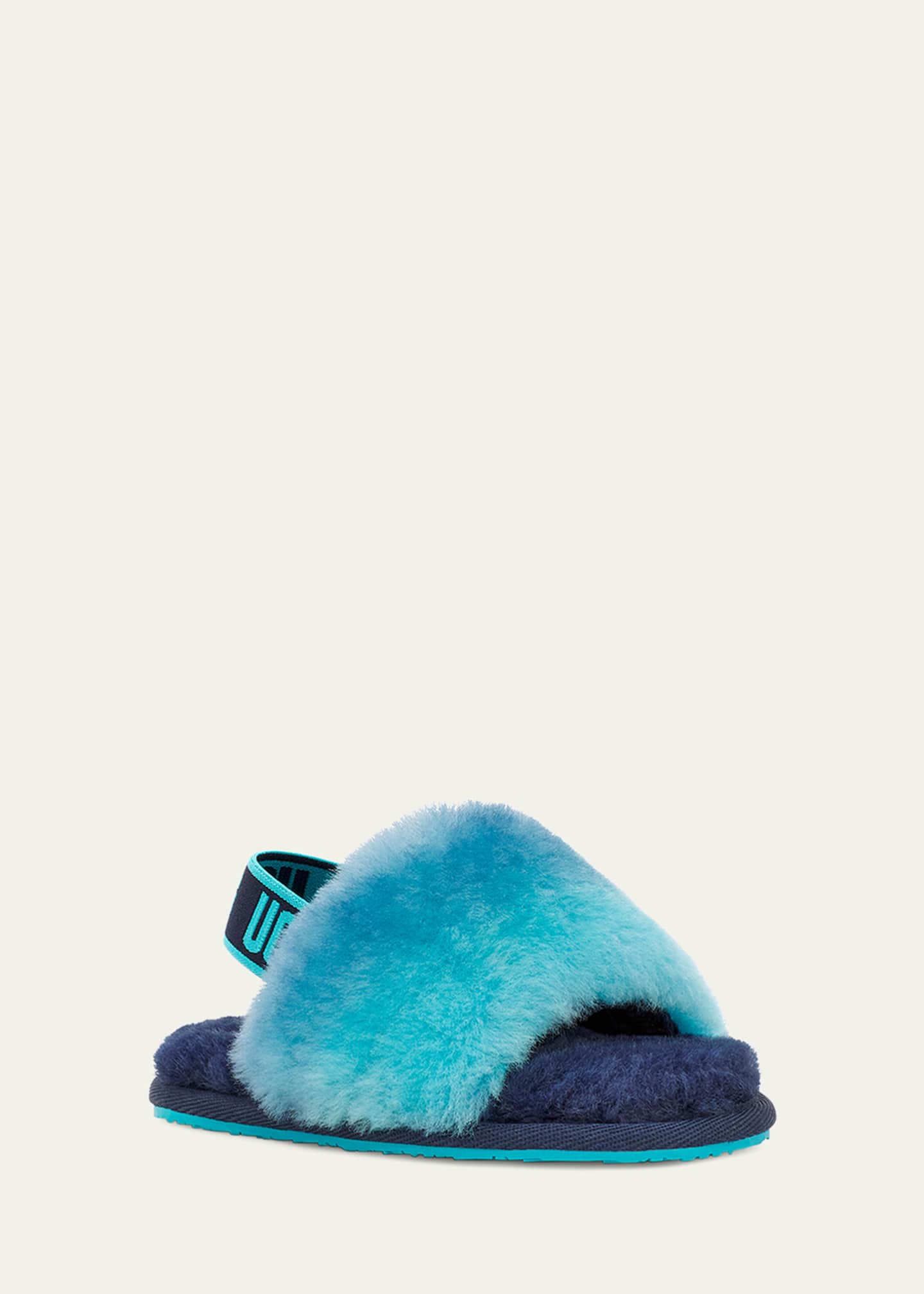 UGG Girl s Fluff Yeah Gradient Shearling Sandals Baby Toddlers