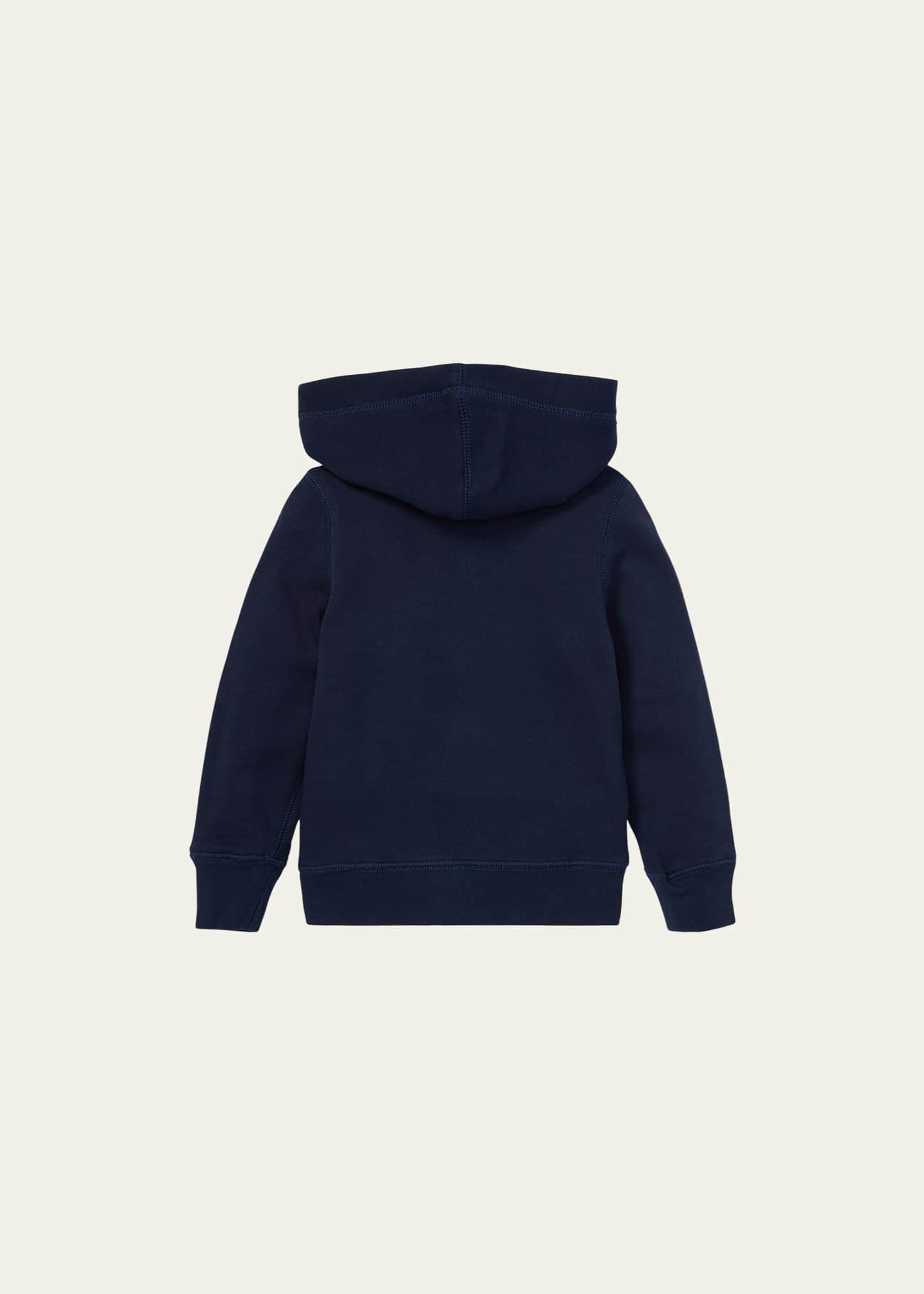 Ralph Lauren Childrenswear Girl's Drapey Terry Zip Hoodie, Size 2-4 Image 2 of 3