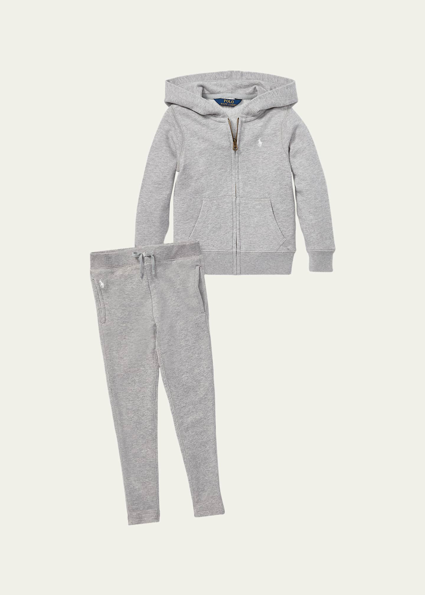 Ralph Lauren Childrenswear Girl's Drapey Terry Zip Hoodie, Size 2-6X Image 3 of 3