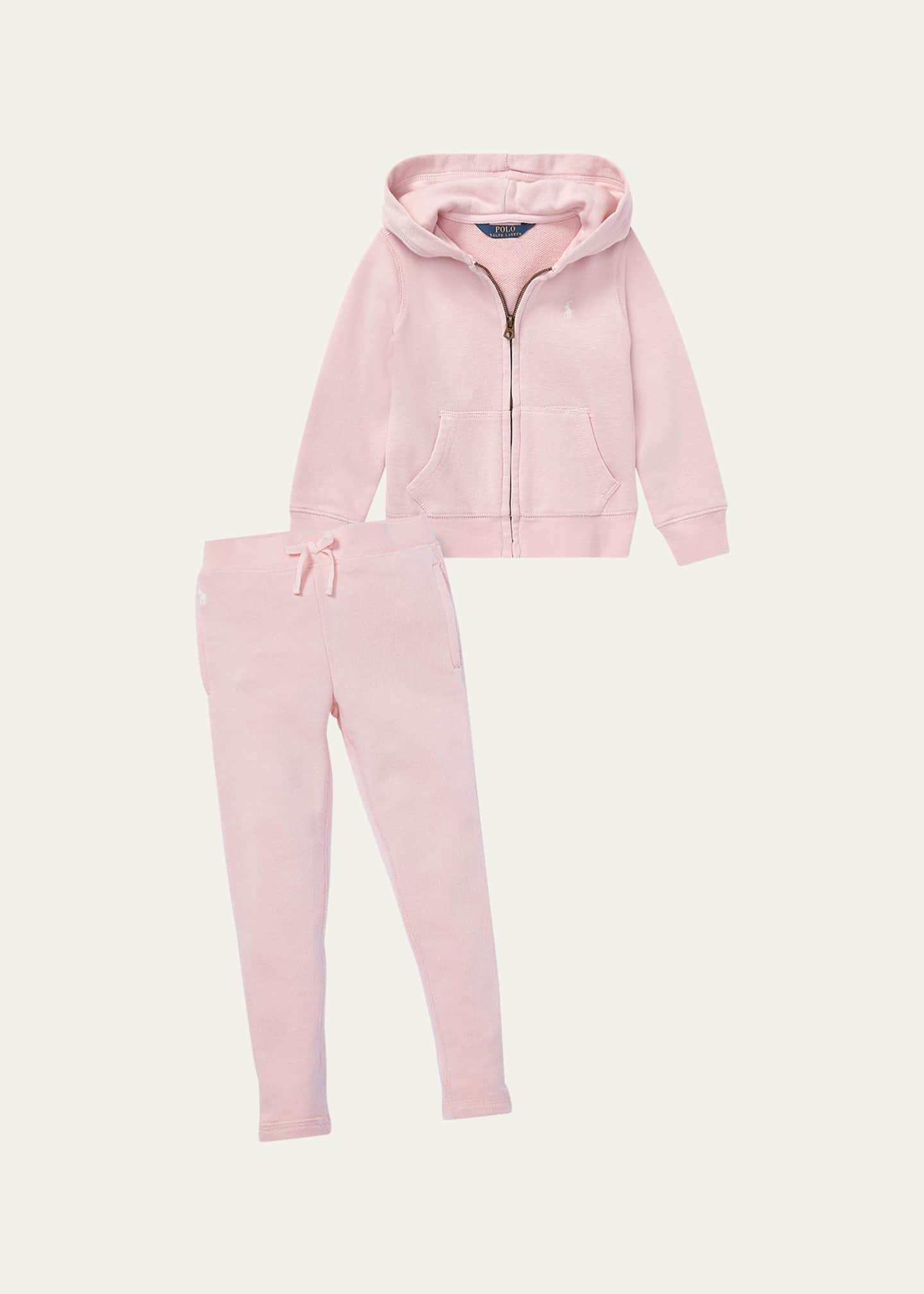 Ralph Lauren Childrenswear Girl's Drapey Terry Zip Hoodie, Size 2-6X Image 3 of 3