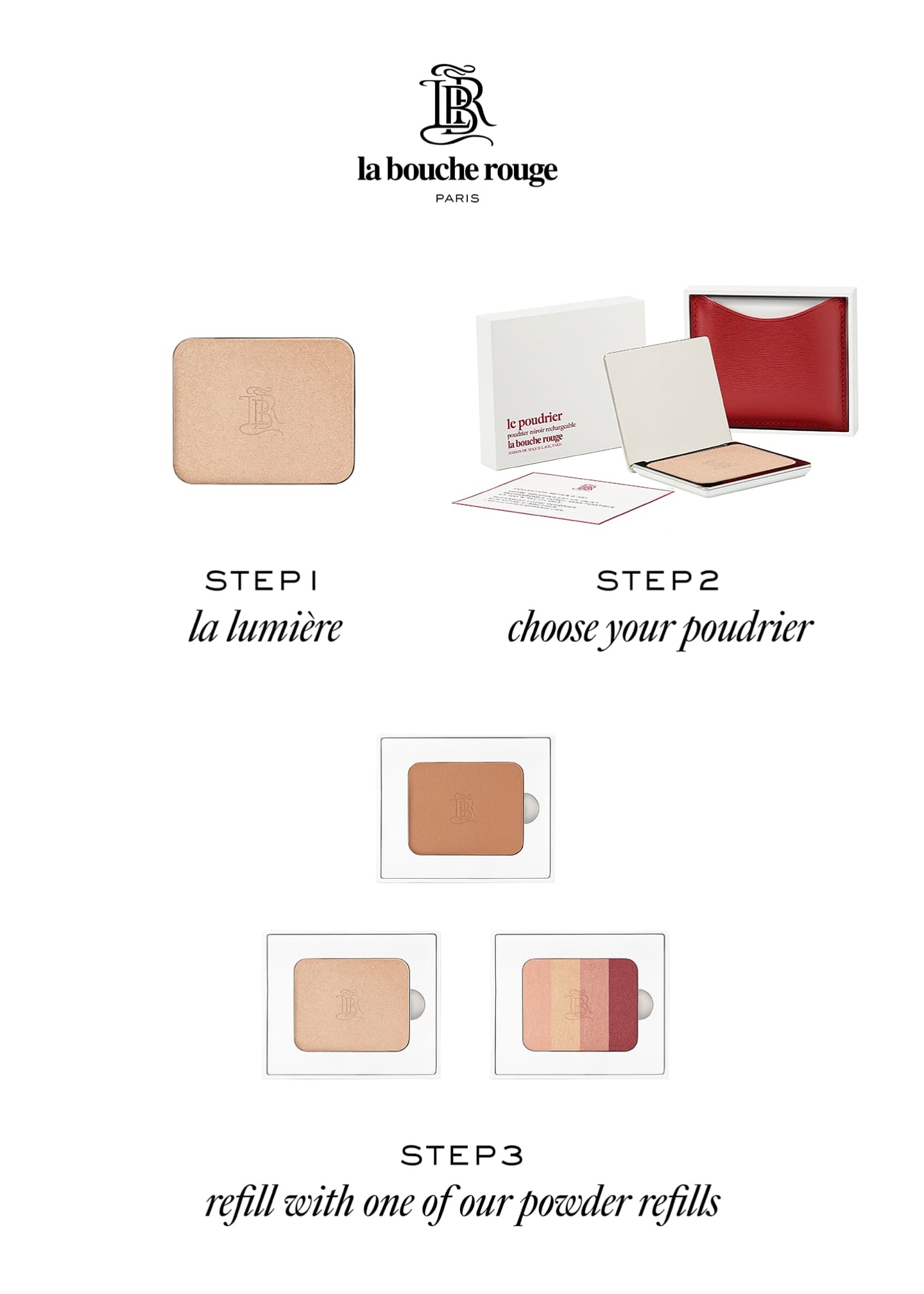 La Bouche Rouge Refillable Vegan Fine Leather Compact Case Image 4 of 5