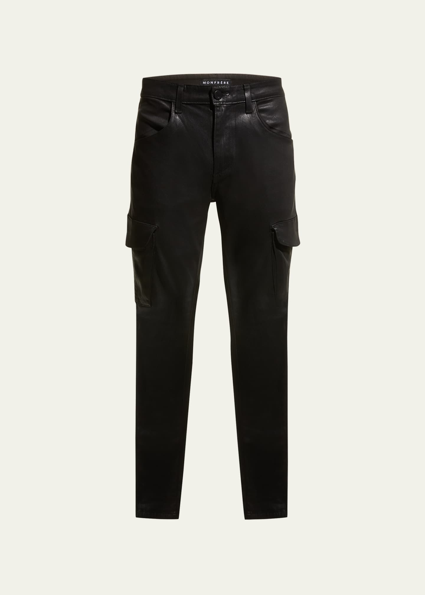 Coated Cargo Pants - Black - Ladies