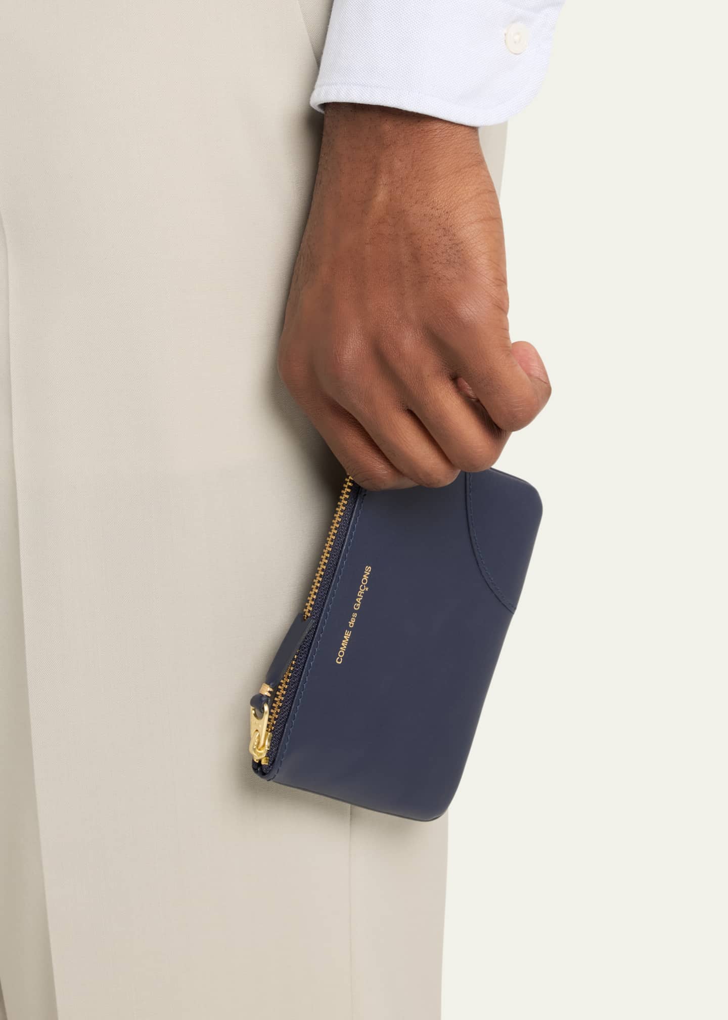 Comme des Garcons Men s Leather Zip Pouch Bergdorf Goodman
