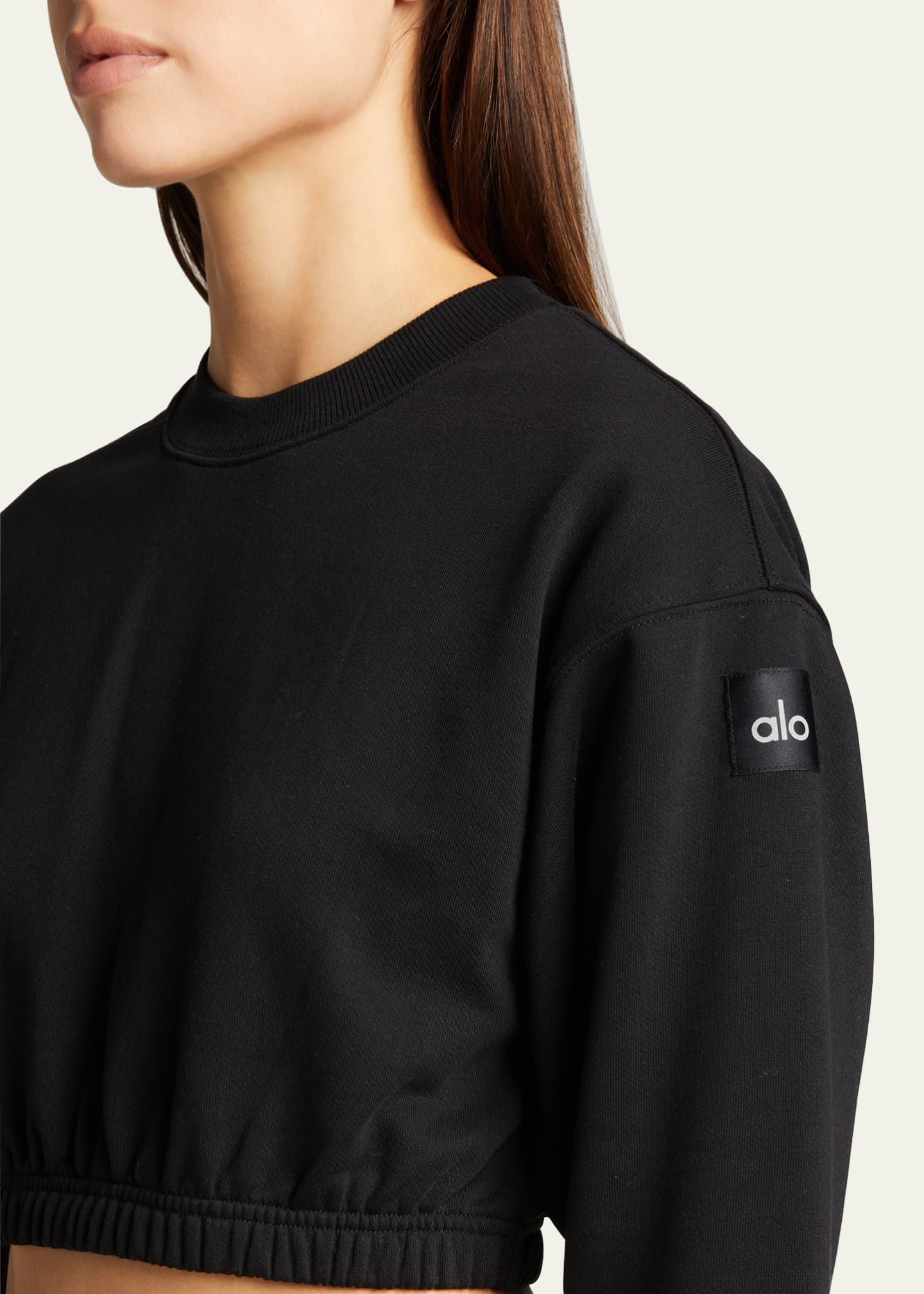 Alo Yoga Devotion Pullover Fleece Crop Top Bergdorf Goodman