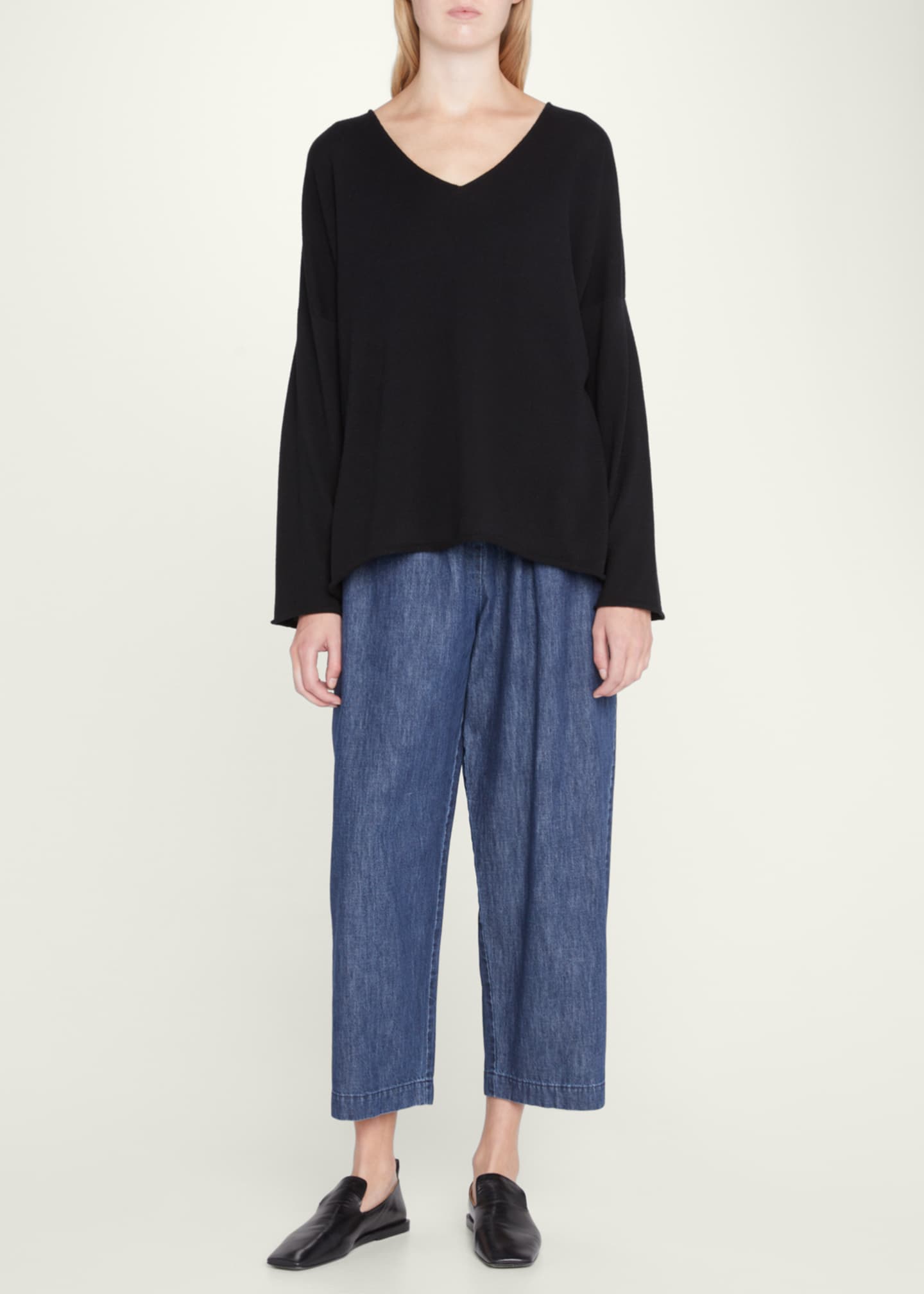 Eskandar Denim Japanese Trousers Image 2 of 5
