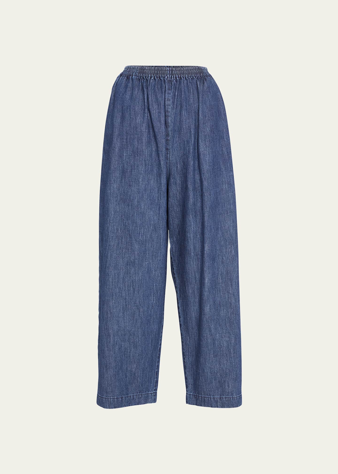 Eskandar Denim Japanese Trousers Image 1 of 5