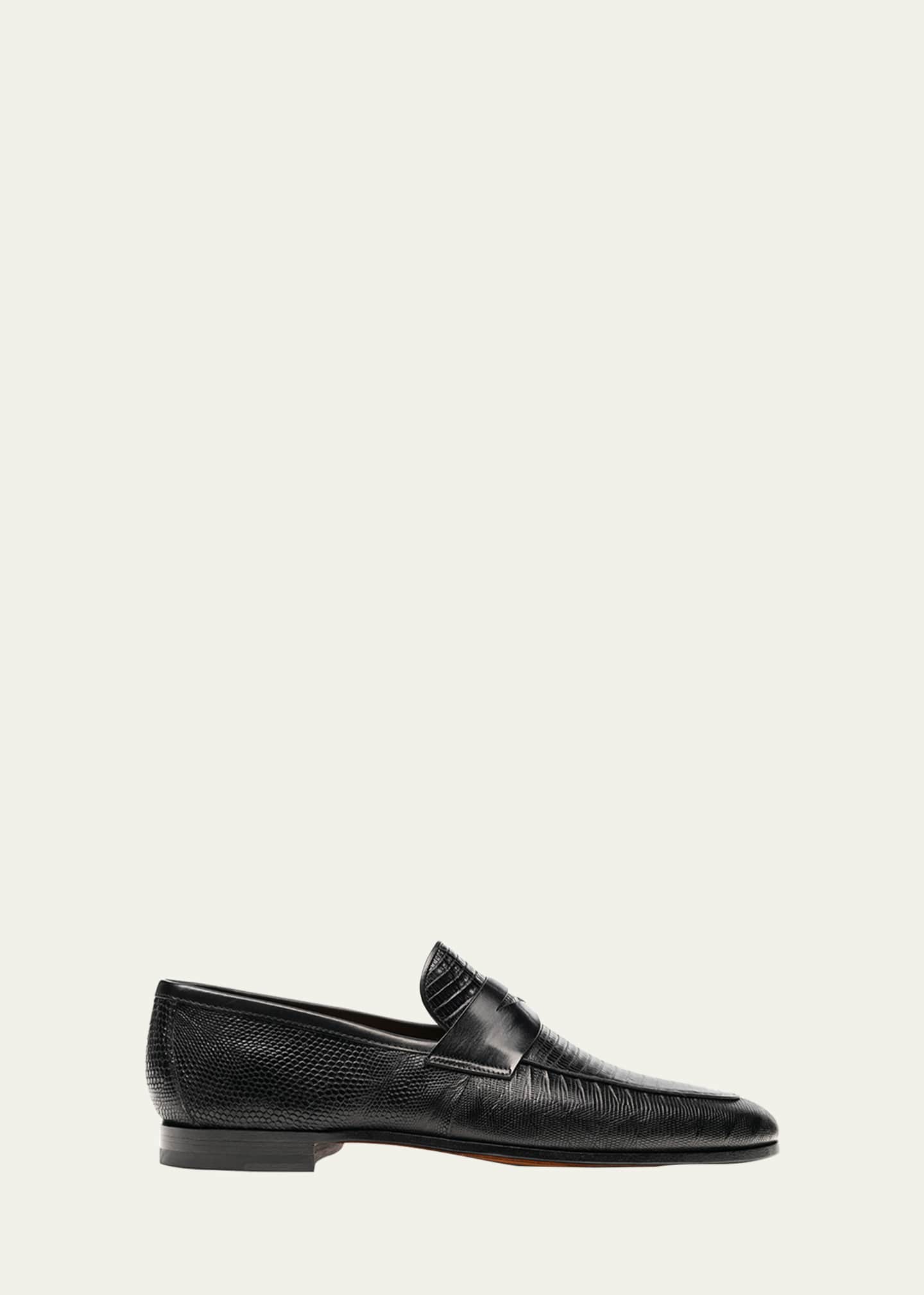Magnanni Men's Vincente Lizard Penny Loafers Image 1 of 4
