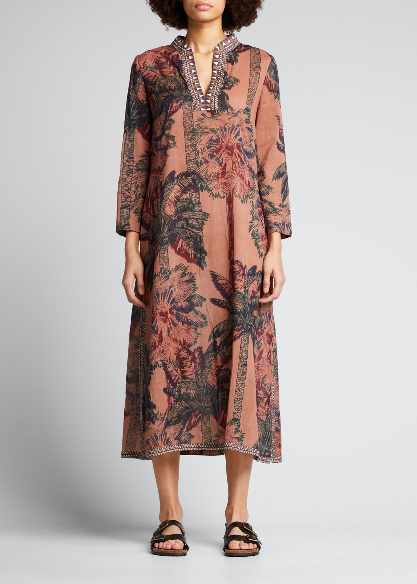 EMPORIO SIRENUSE Giada NilePrint Cotton Voile Caftan Bergdorf Goodman