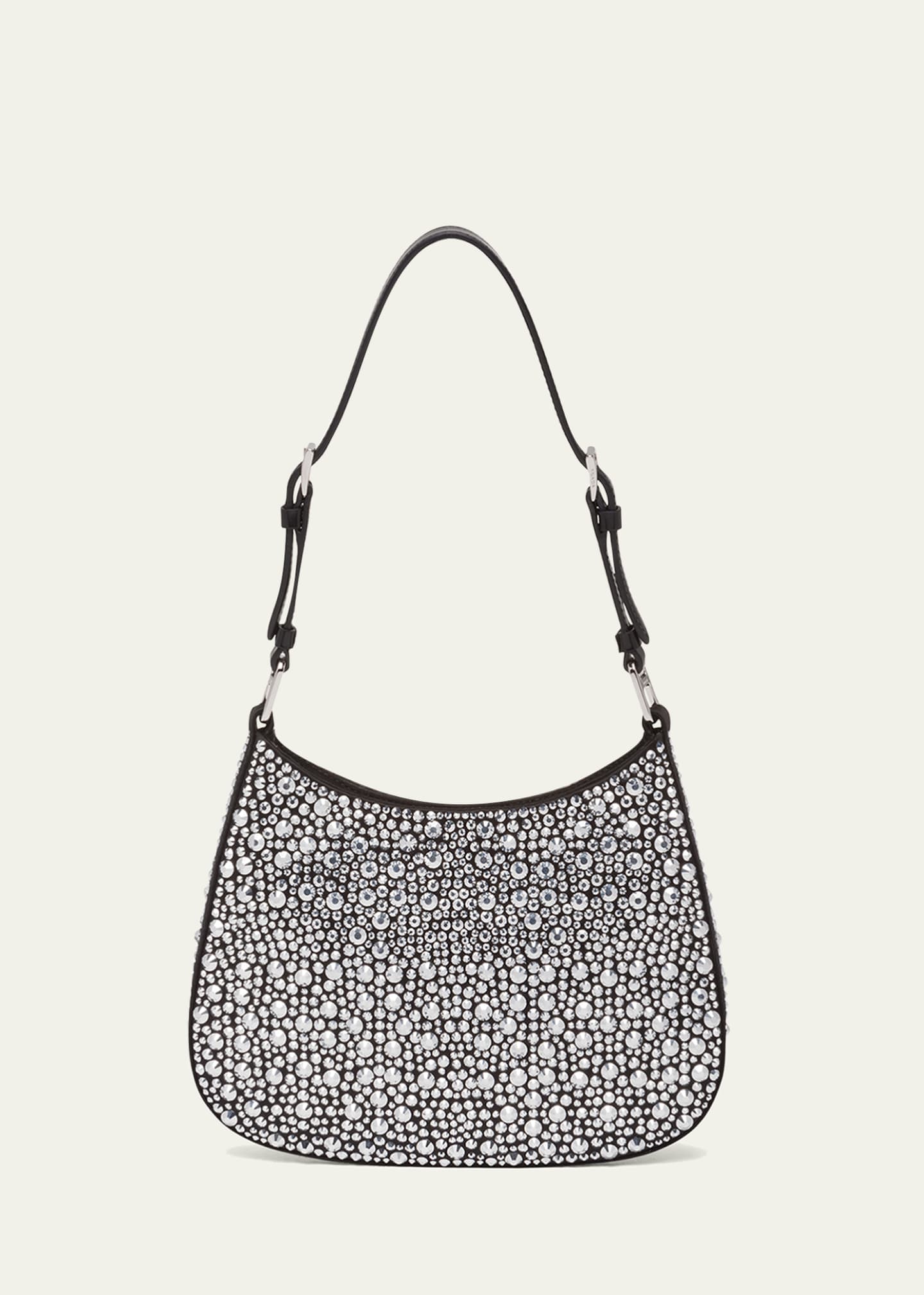 Prada Cleo Crystal Logo Hobo Bag Image 3 of 5