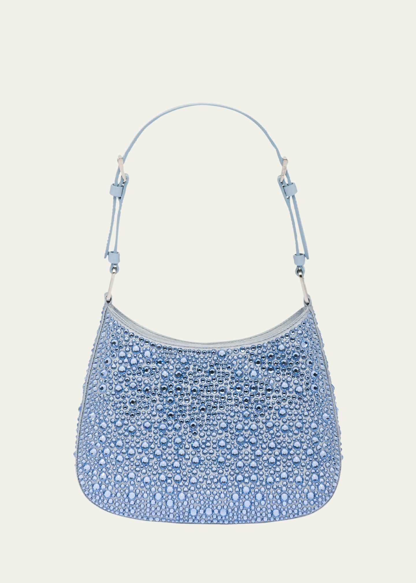 Prada Cleo Crystal Logo Hobo Bag Image 3 of 5