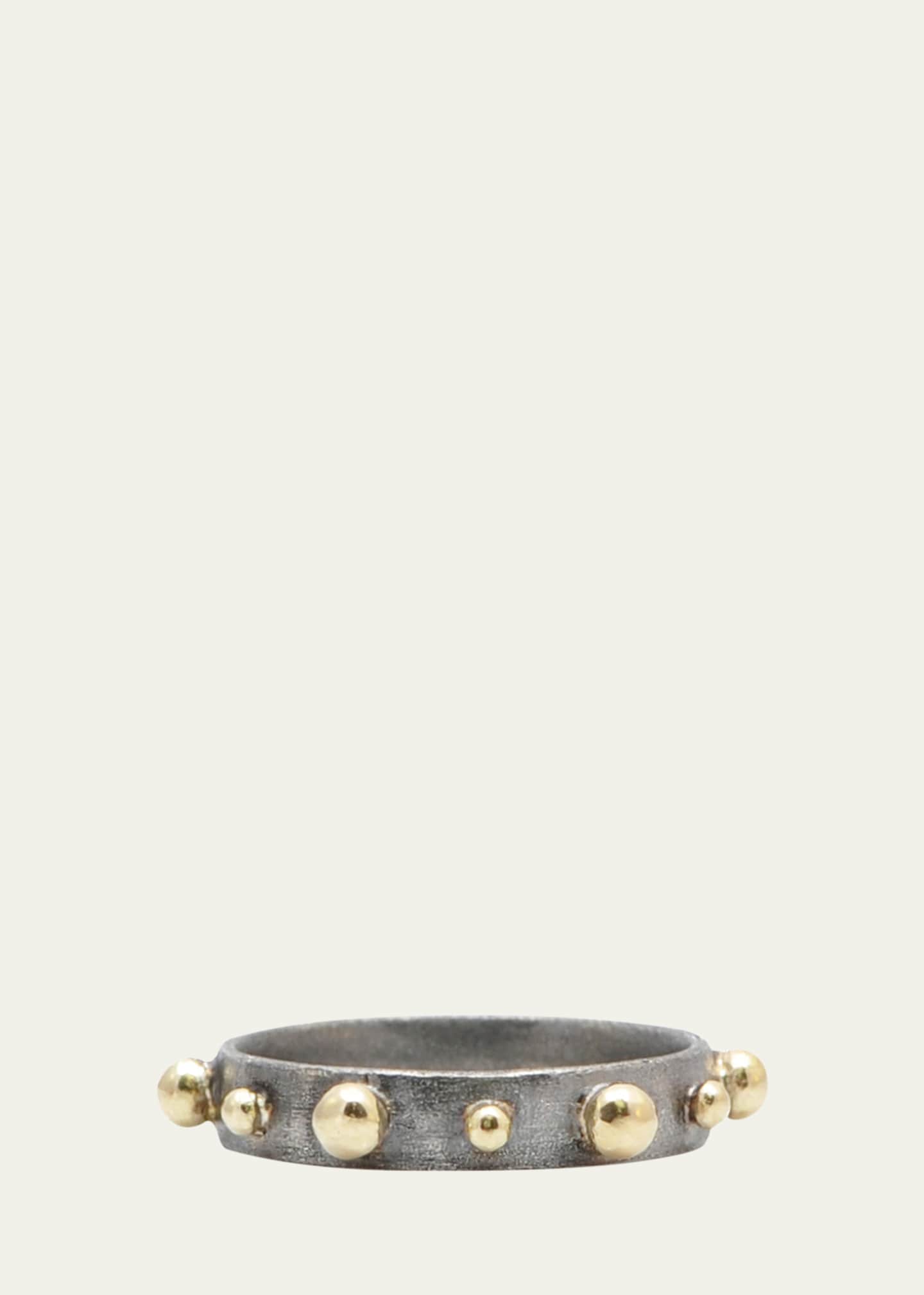 Armenta Old World Granulated Stack Band Ring