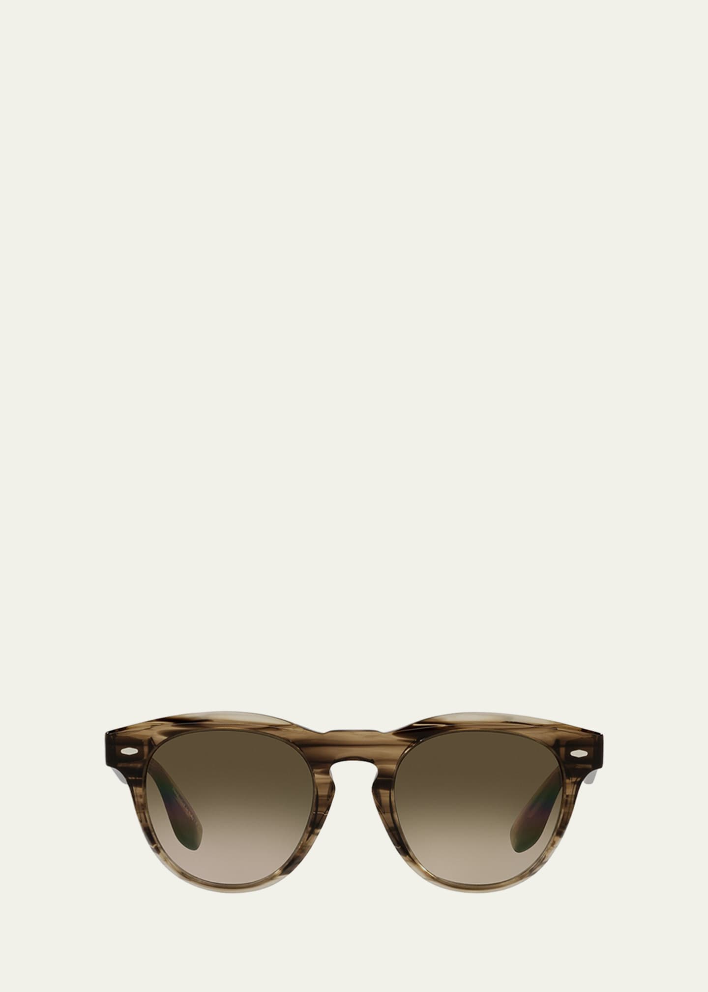 Brunello Cucinelli & Oliver Peoples Nino Round Acetate Sunglasses Image 2 of 2