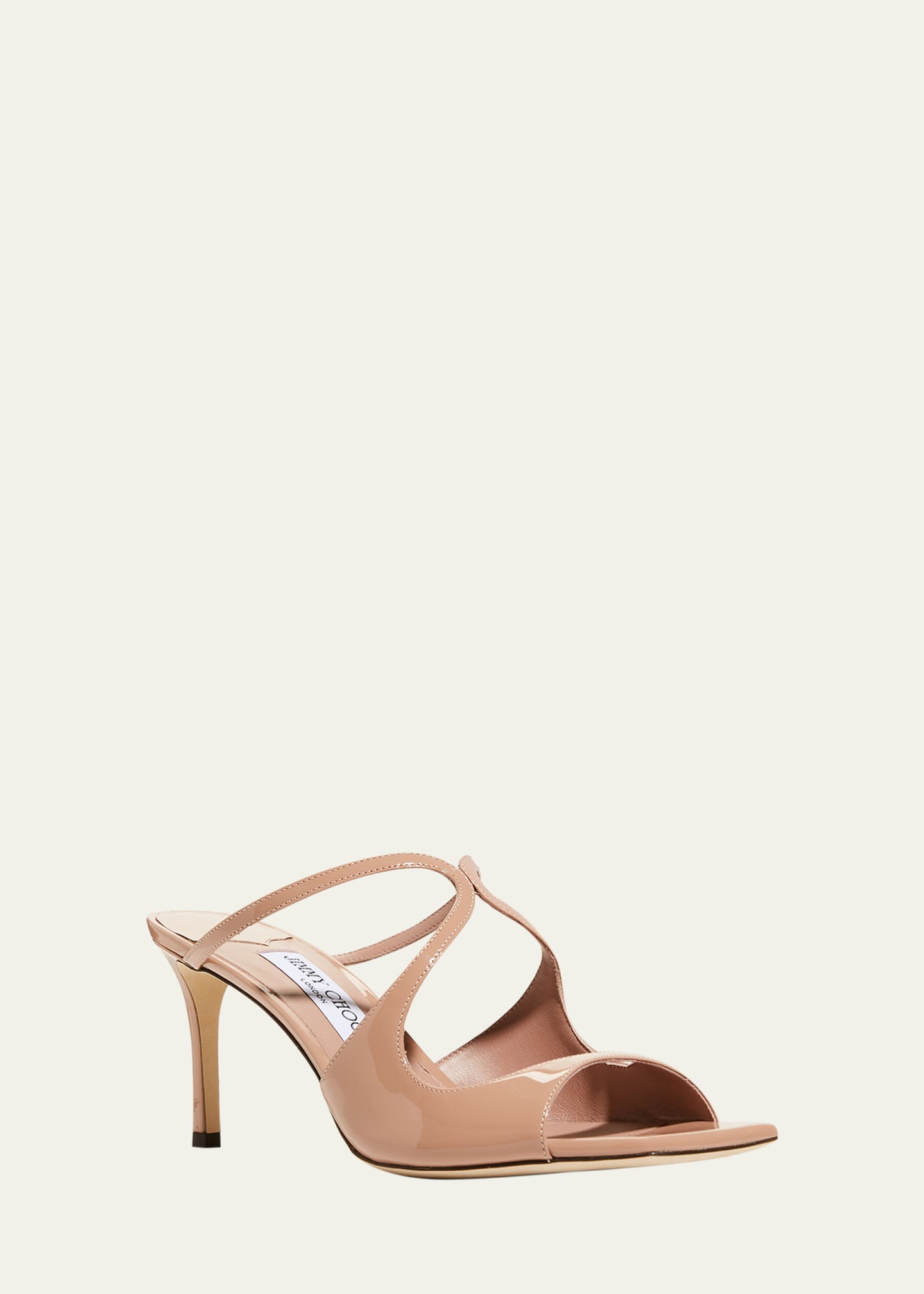 Jimmy Choo Anise Patent Leather Slide Sandals Image 2 of 4