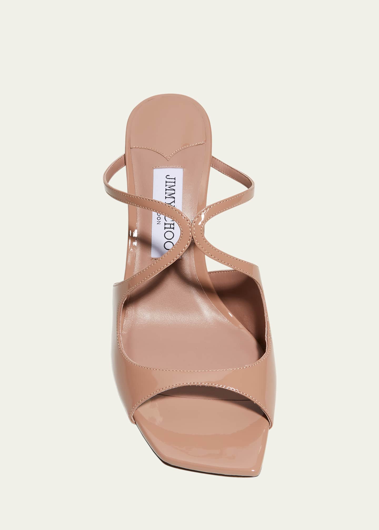 Jimmy Choo Anise Patent Leather Slide Sandals Image 4 of 4