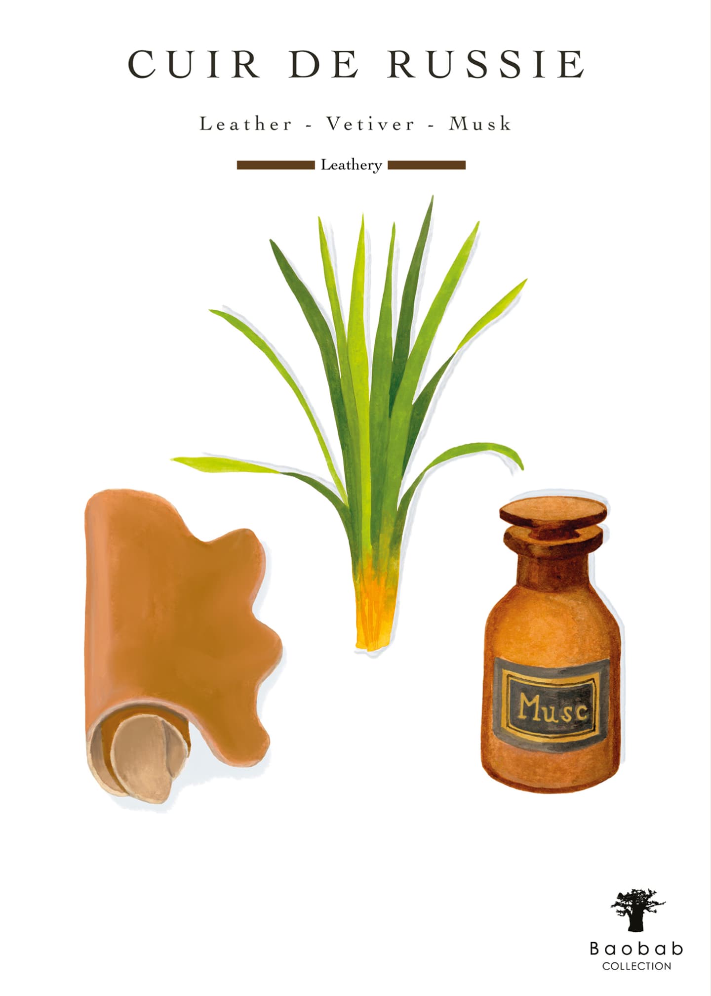 Baobab Collection Max 24 Les Prestigieuses Cuir de Russie Scented Candle Image 5 of 5