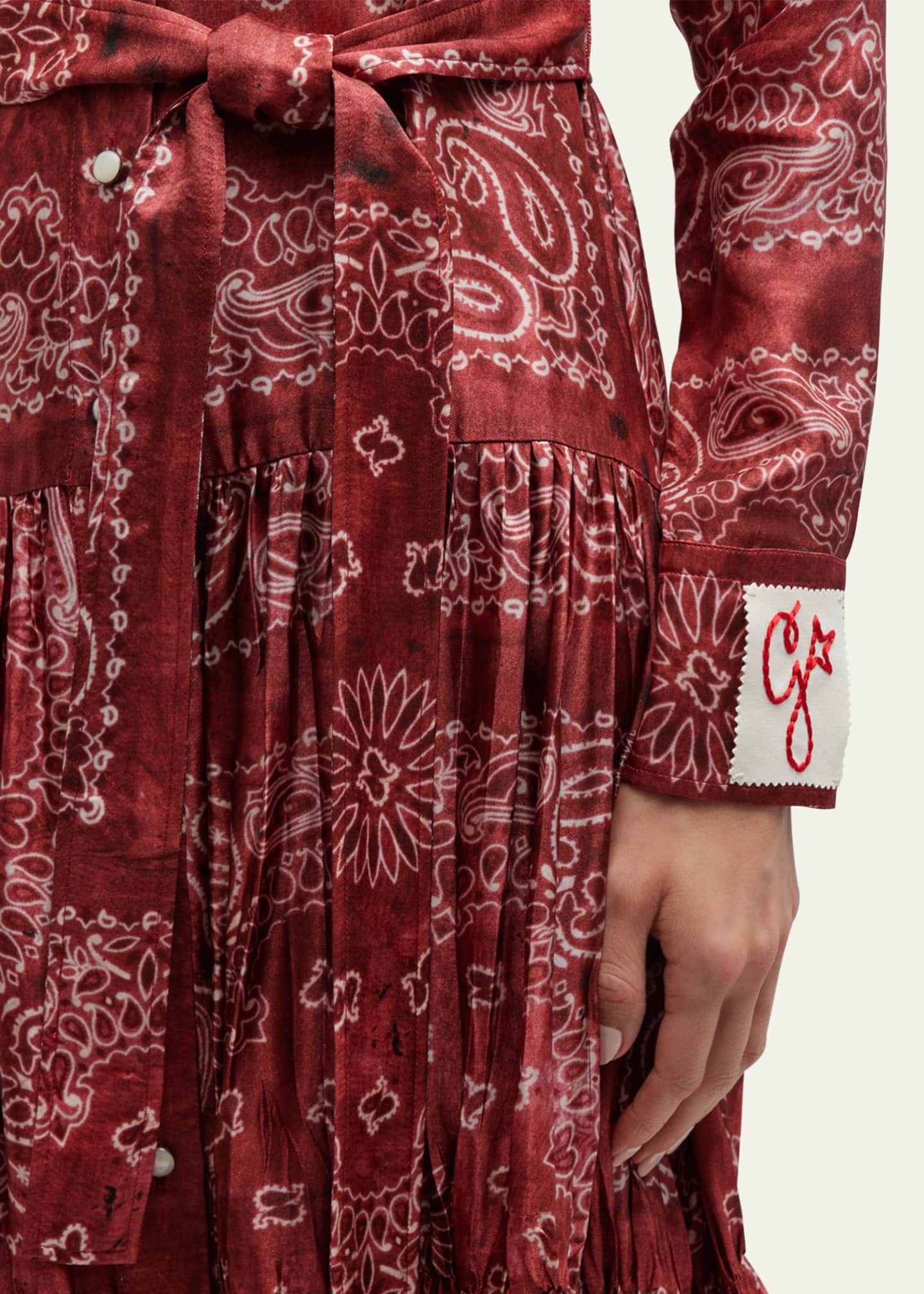Golden Goose Golden Bandana-Print Long Shirtdress Image 5 of 5