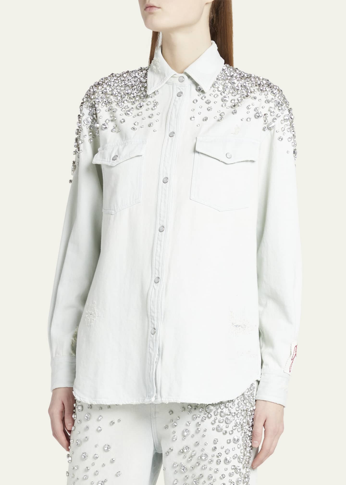 Golden Goose Golden Embellished Boyfriend Shirt - Bergdorf Goodman