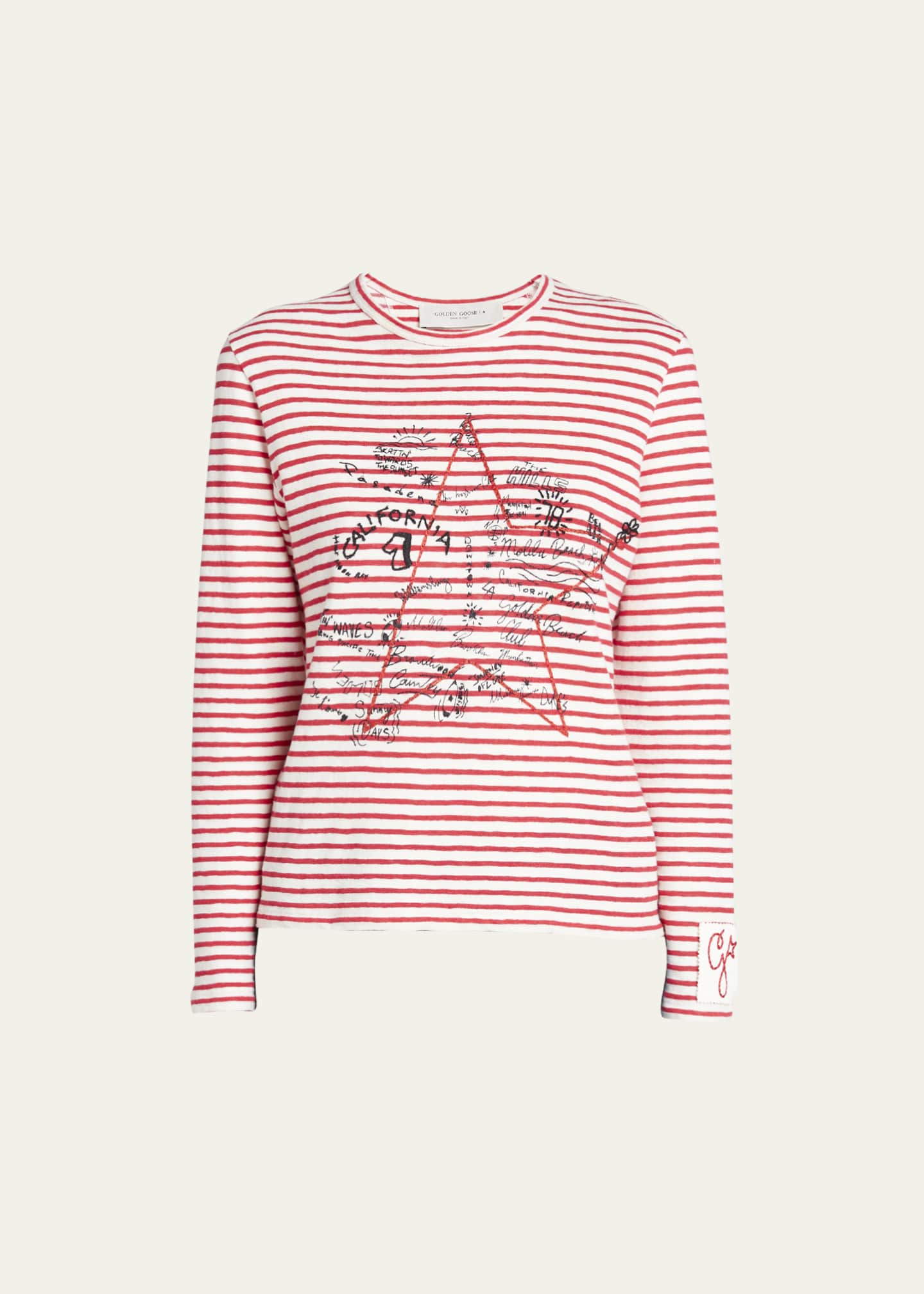 Striped long sleeve discount sweatshirt