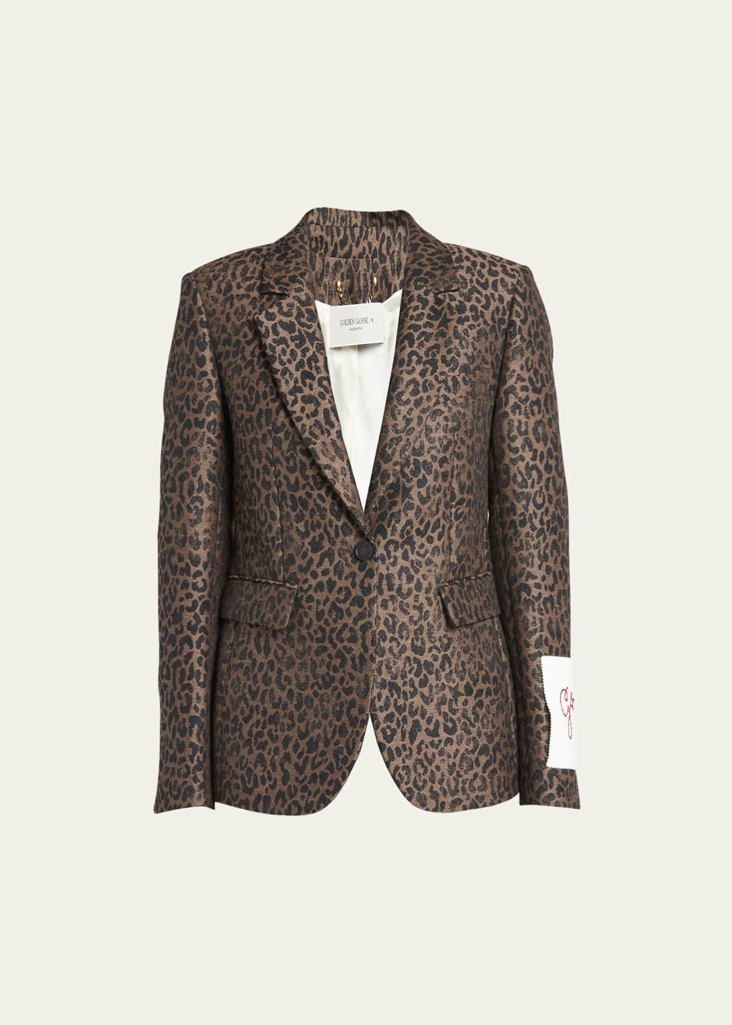 Golden Goose Leopard Jacquard Wool Blazer - Bergdorf Goodman