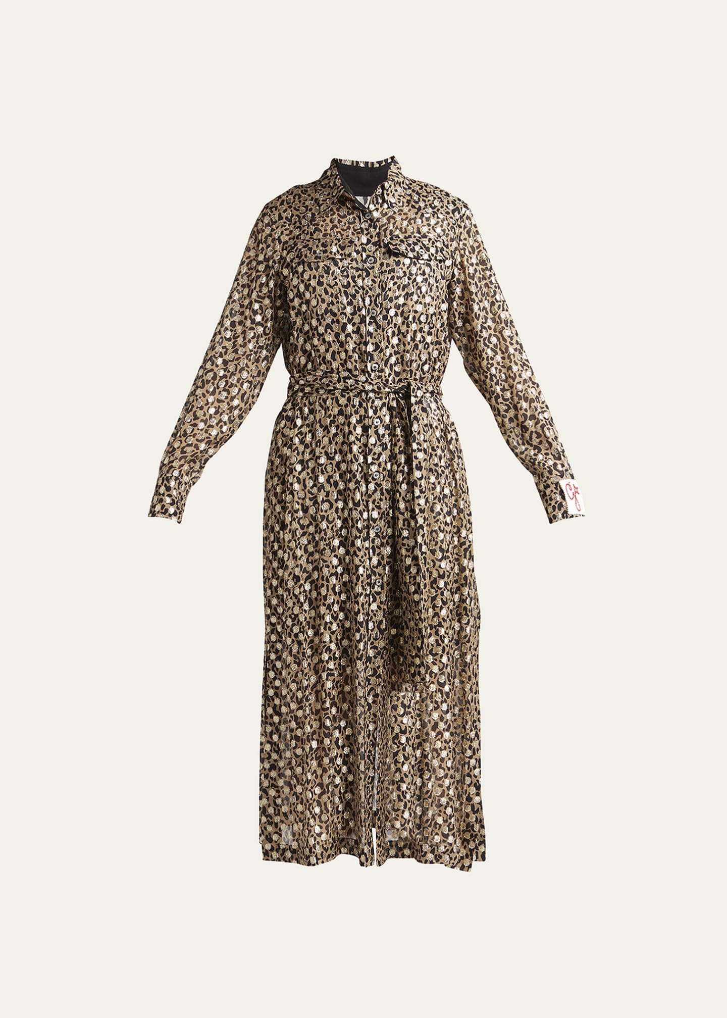 Golden Goose Leopard-Print Fil Coupe Shirtdress Image 1 of 5