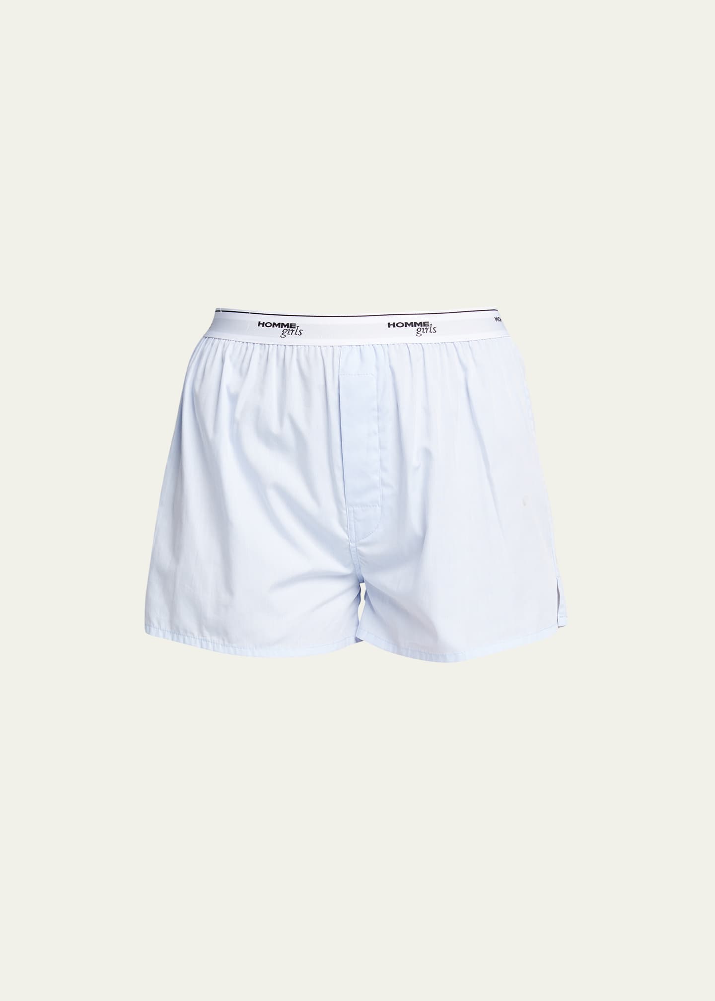 HOMMEGIRLS Logo-Band Boxer Pajama Shorts - Bergdorf Goodman