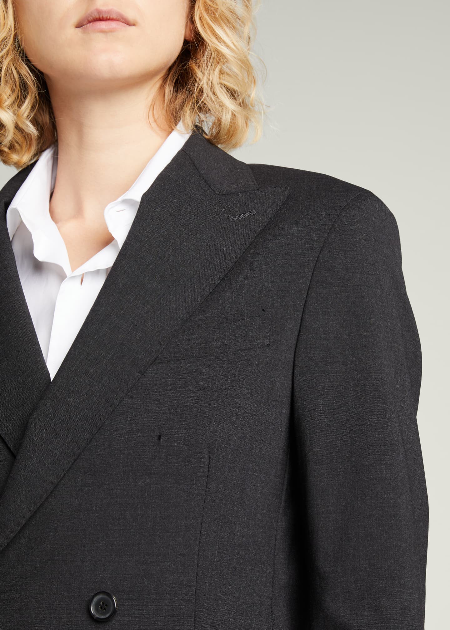 HOMMEGIRLS Double-Breasted Wool Blazer Image 5 of 5