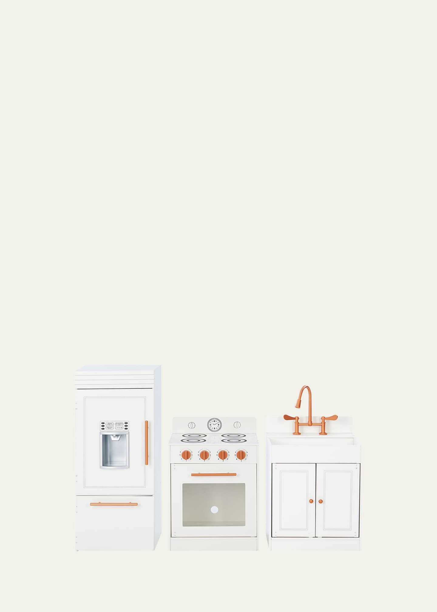 Teamson Kids Teamson Kids Little Chef Paris Wood Play Kitchen, White/Rose Gold Image 3 of 4