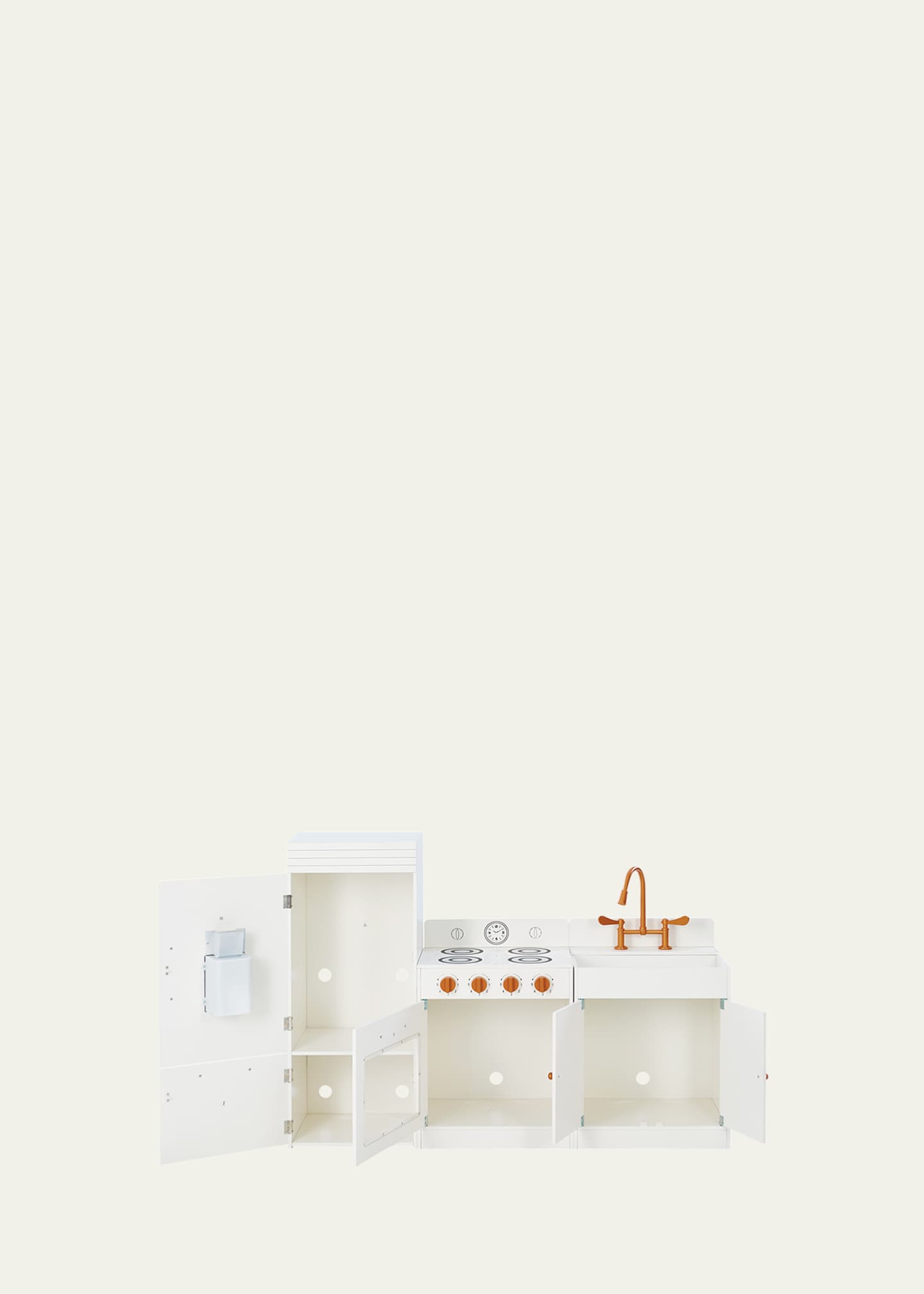 Teamson Kids Teamson Kids Little Chef Paris Wood Play Kitchen, White/Rose Gold Image 4 of 4
